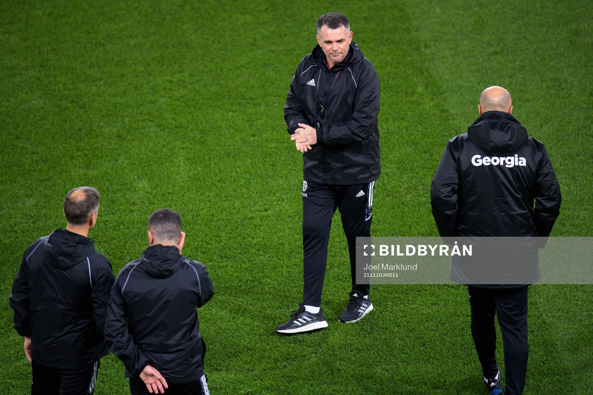 Head coach Willy Sagnol of the Georgian national football