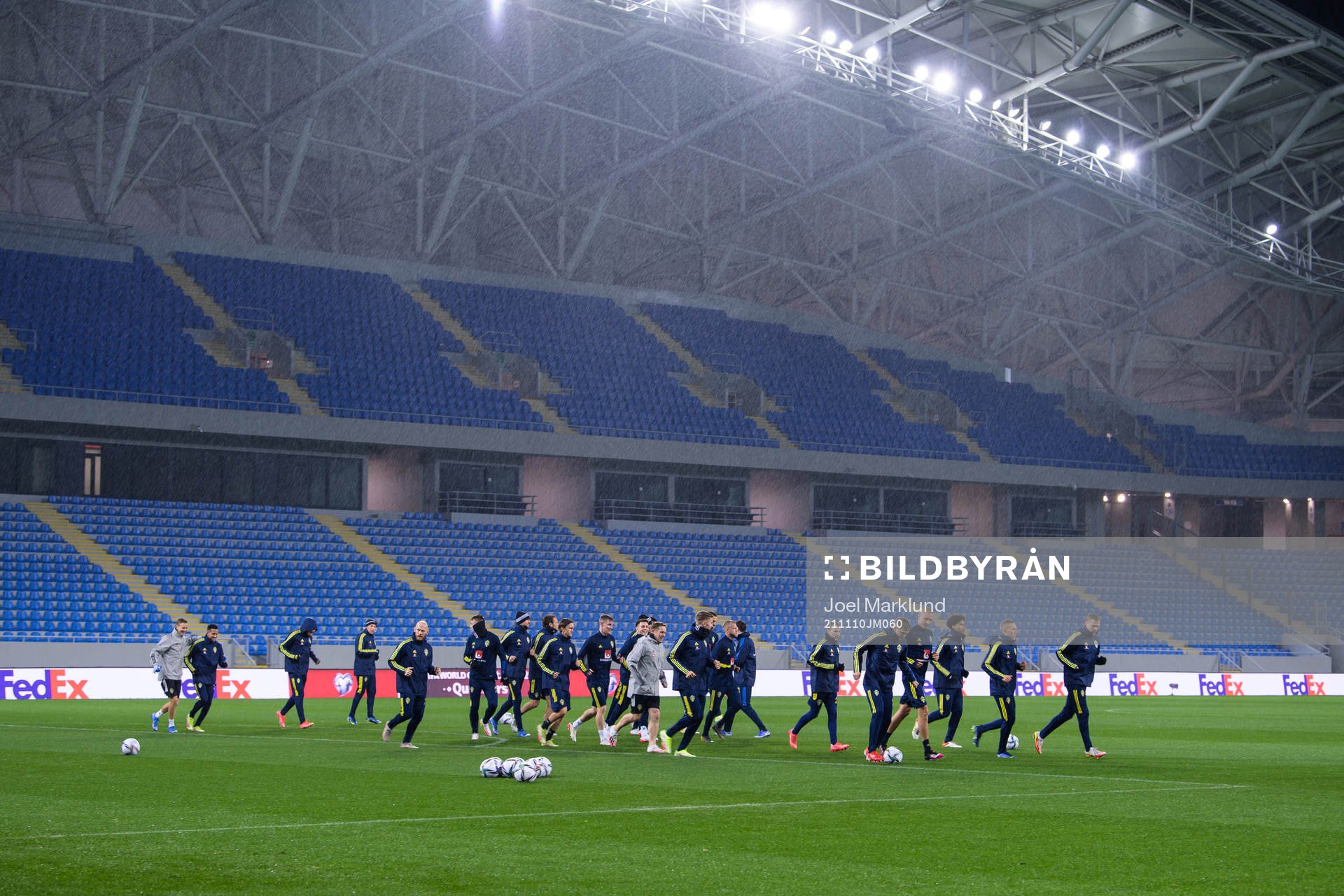 General view of the Swedish national football team’s