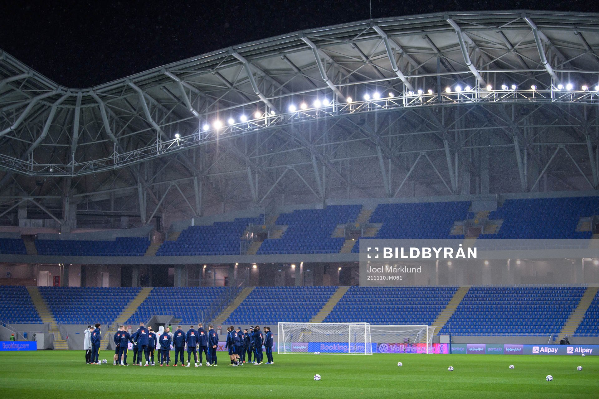 General view of the Swedish national football team’s