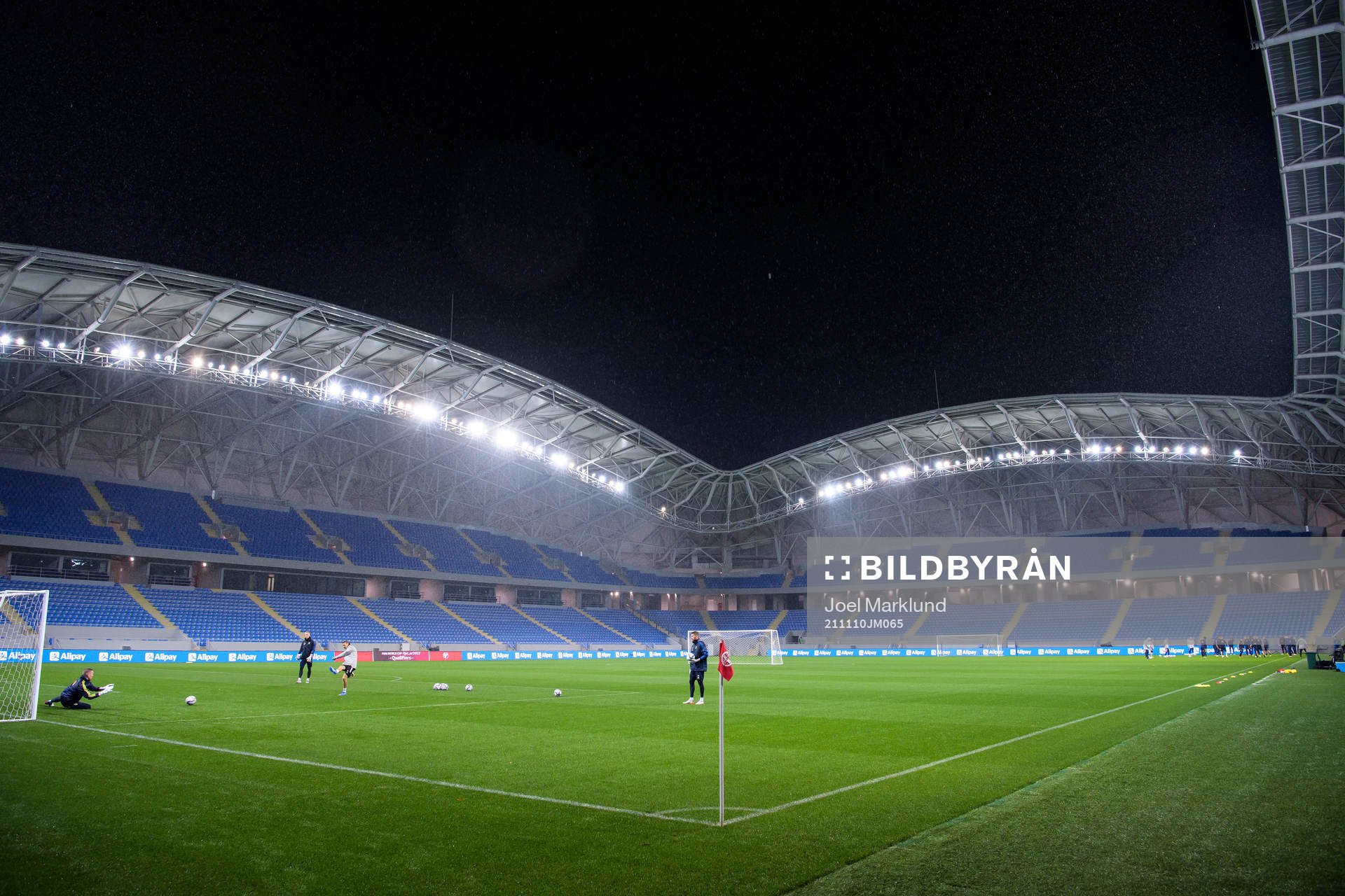 General view of the Swedish national football team’s