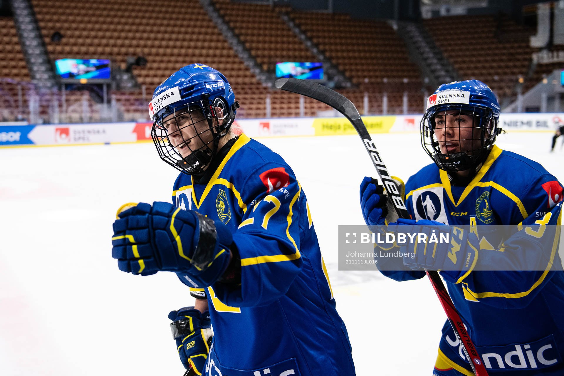 Emma Nordin of Sweden celebrates scoring 0-1