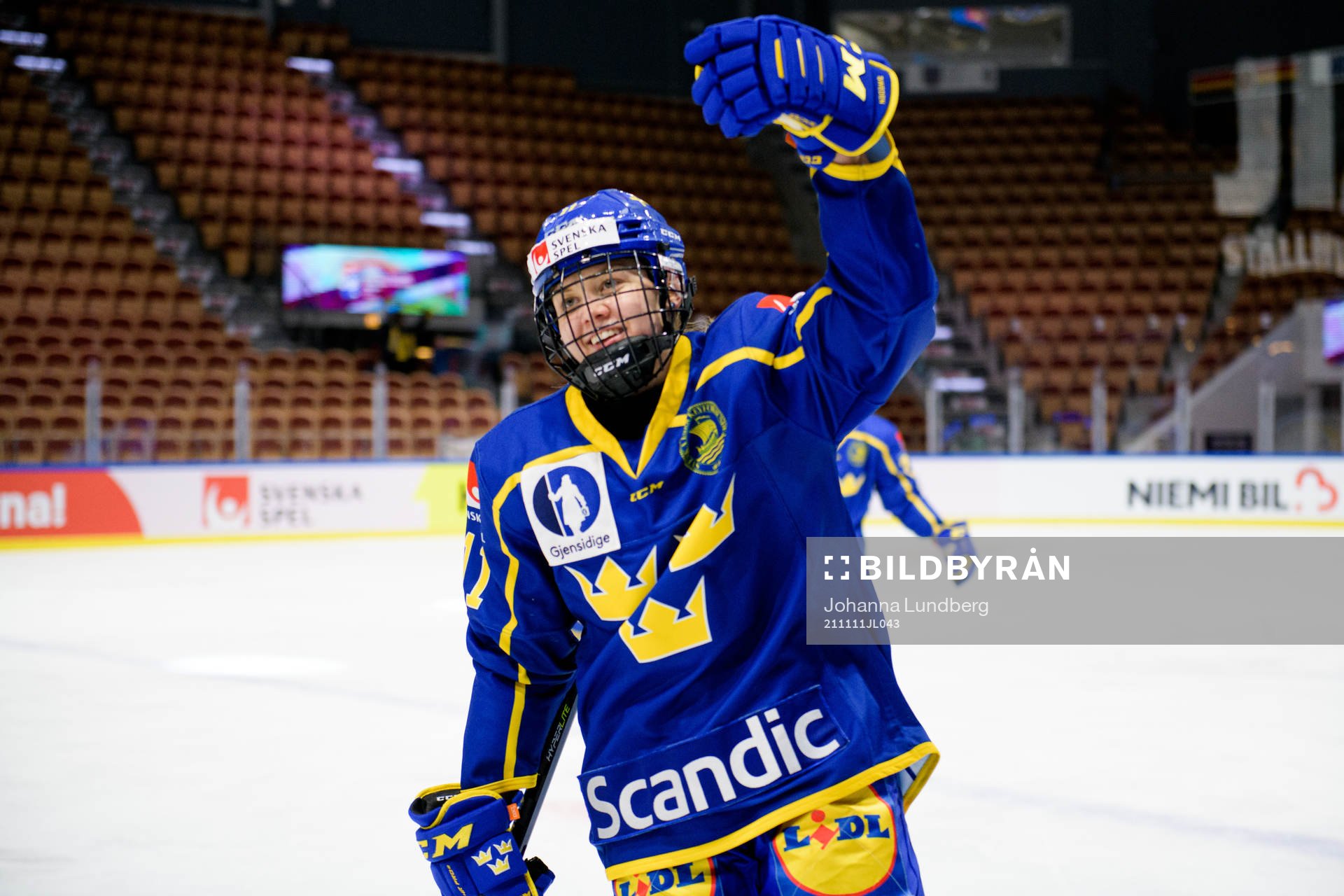 Josefin Bouveng of Sweden celebrates the 0-3 goal