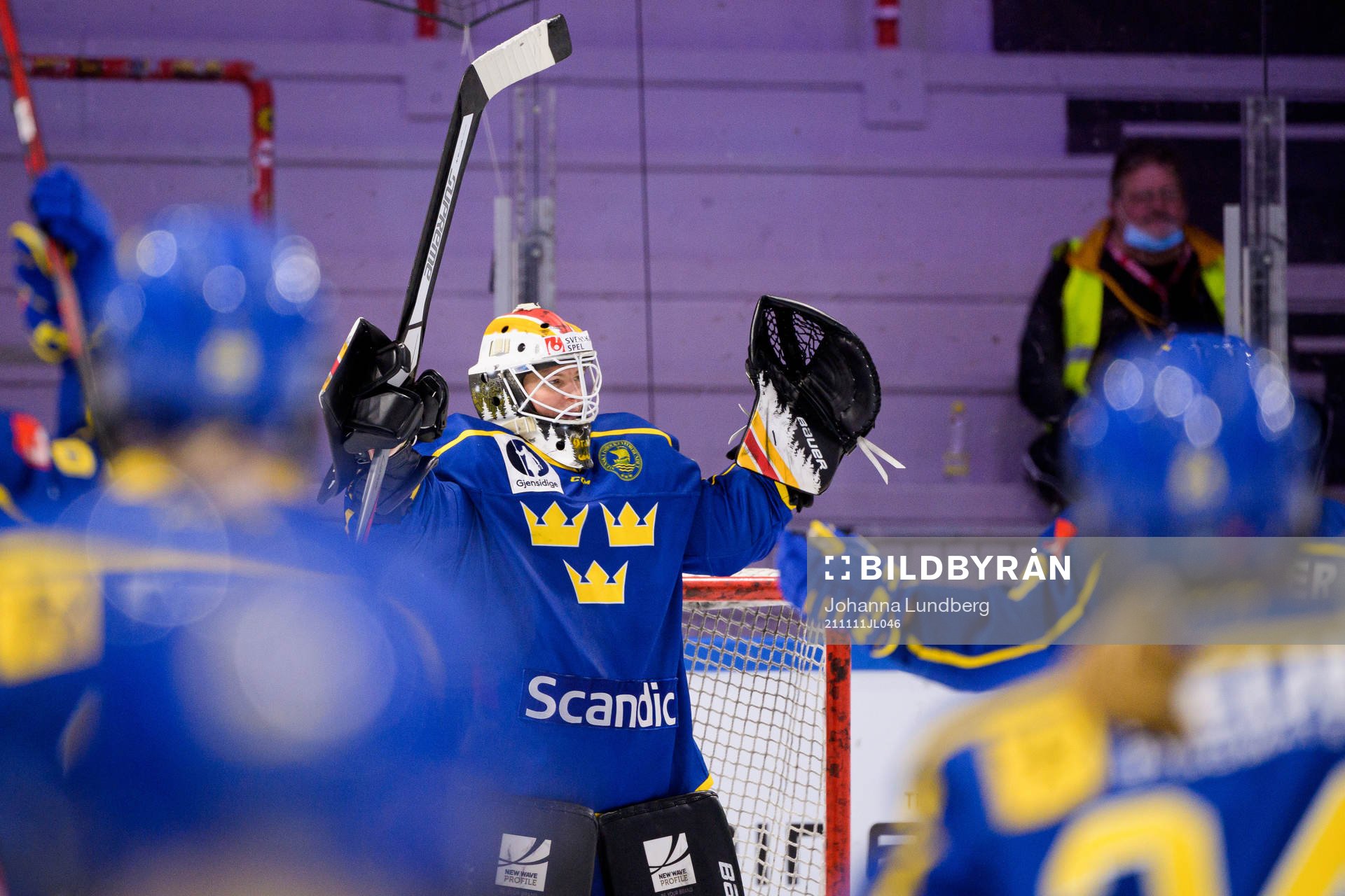 Goalkeeper Sara Grahn of Sweden celebrates