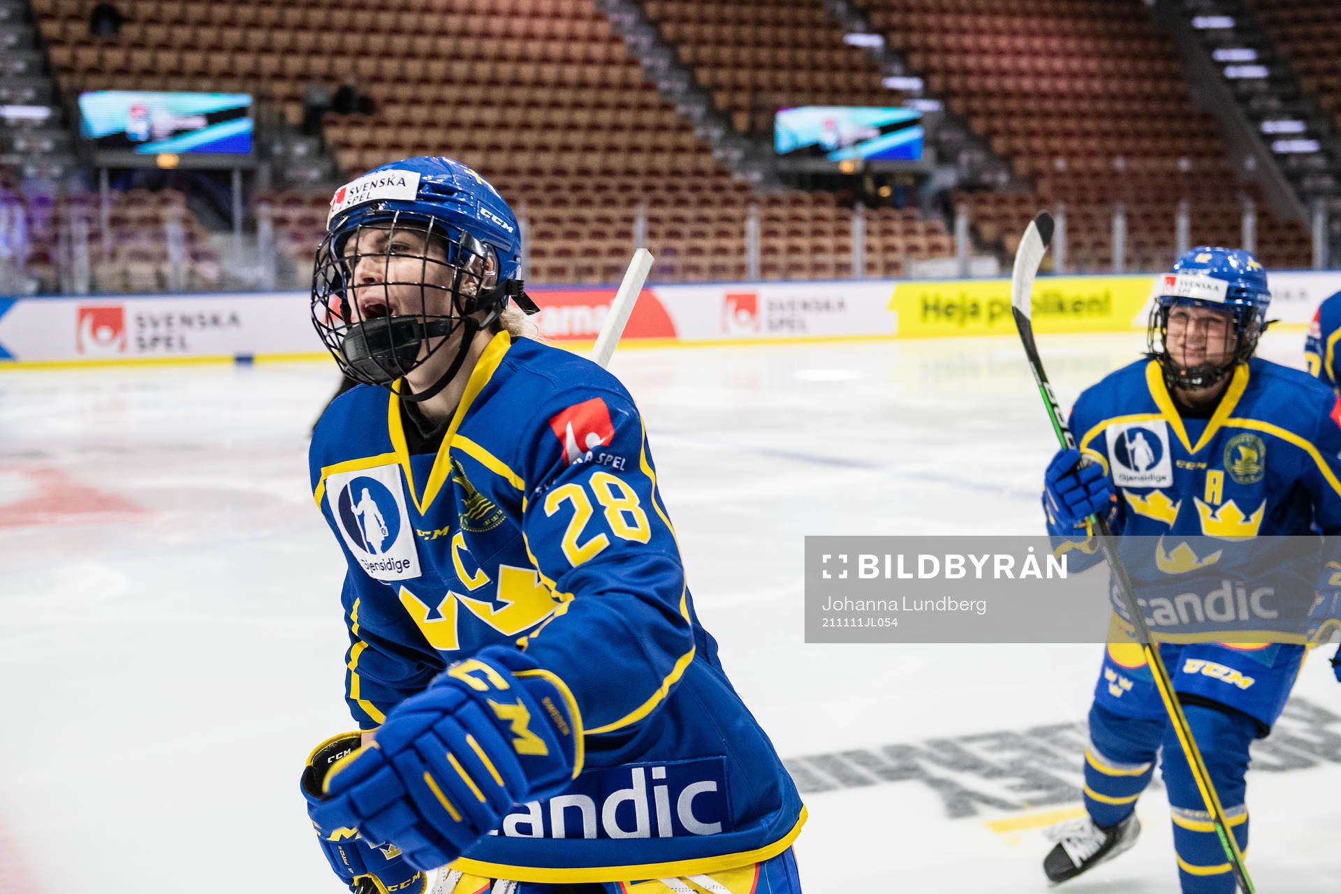 Michelle Löwenhielm of Sweden celebrates
