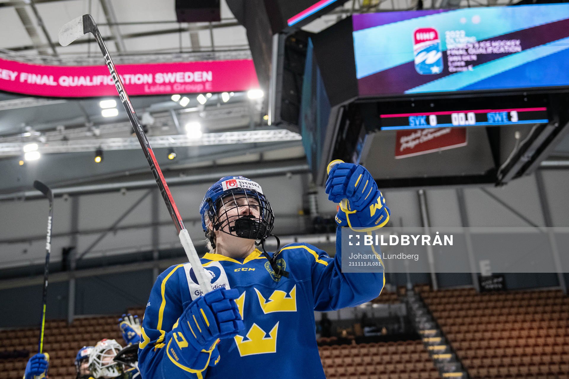 Lina Ljungblom of Sweden celebrates