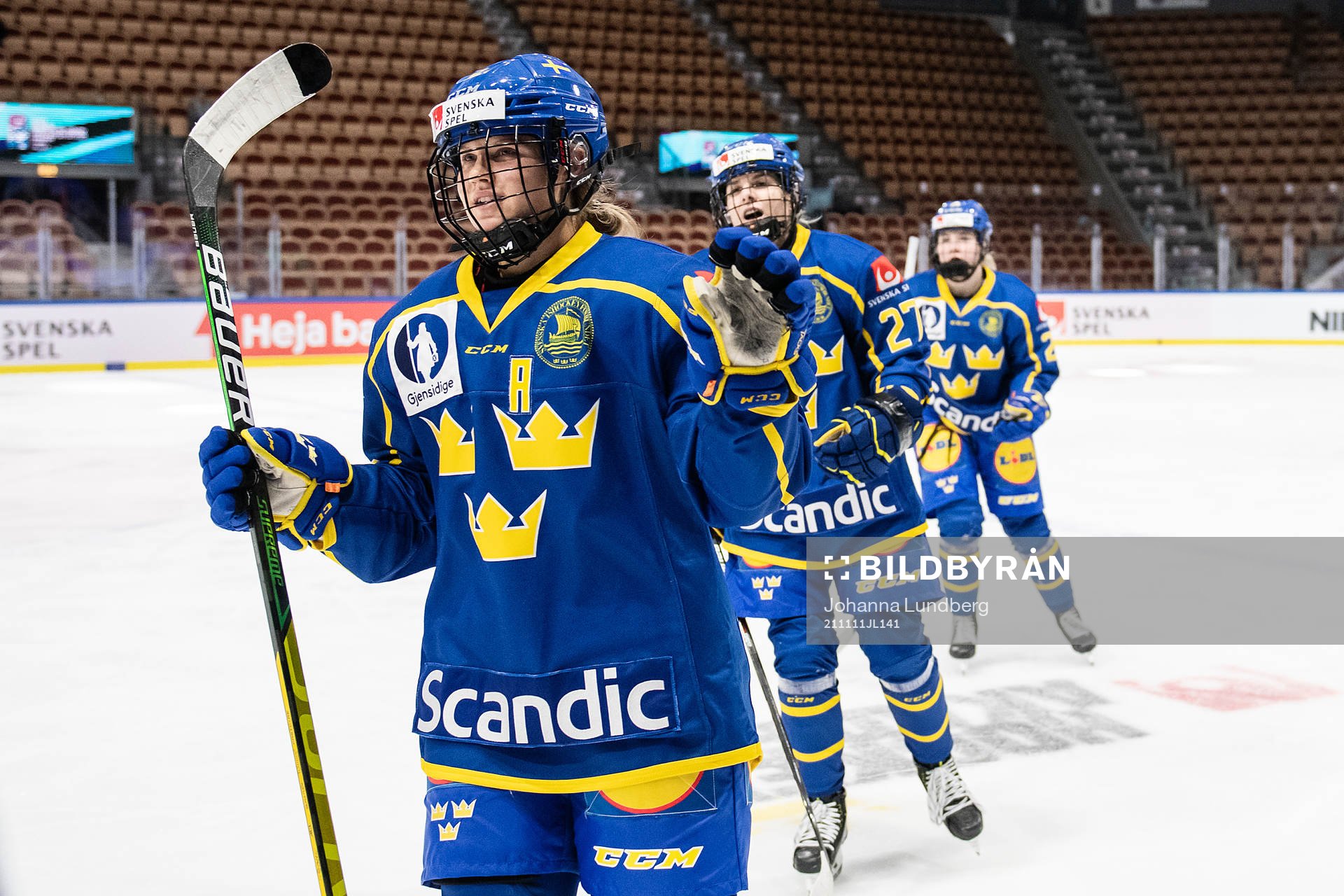 Maja Nylen-Persson of Sweden celebrates