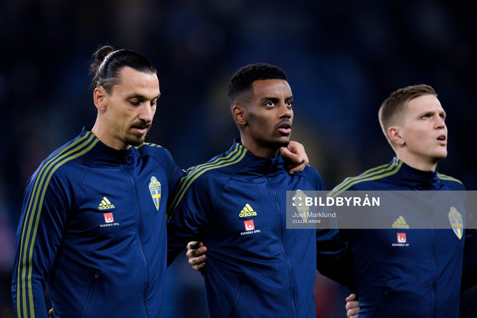 Zlatan Ibrahimovic, Alexander Isak and Joakim Nilsson of