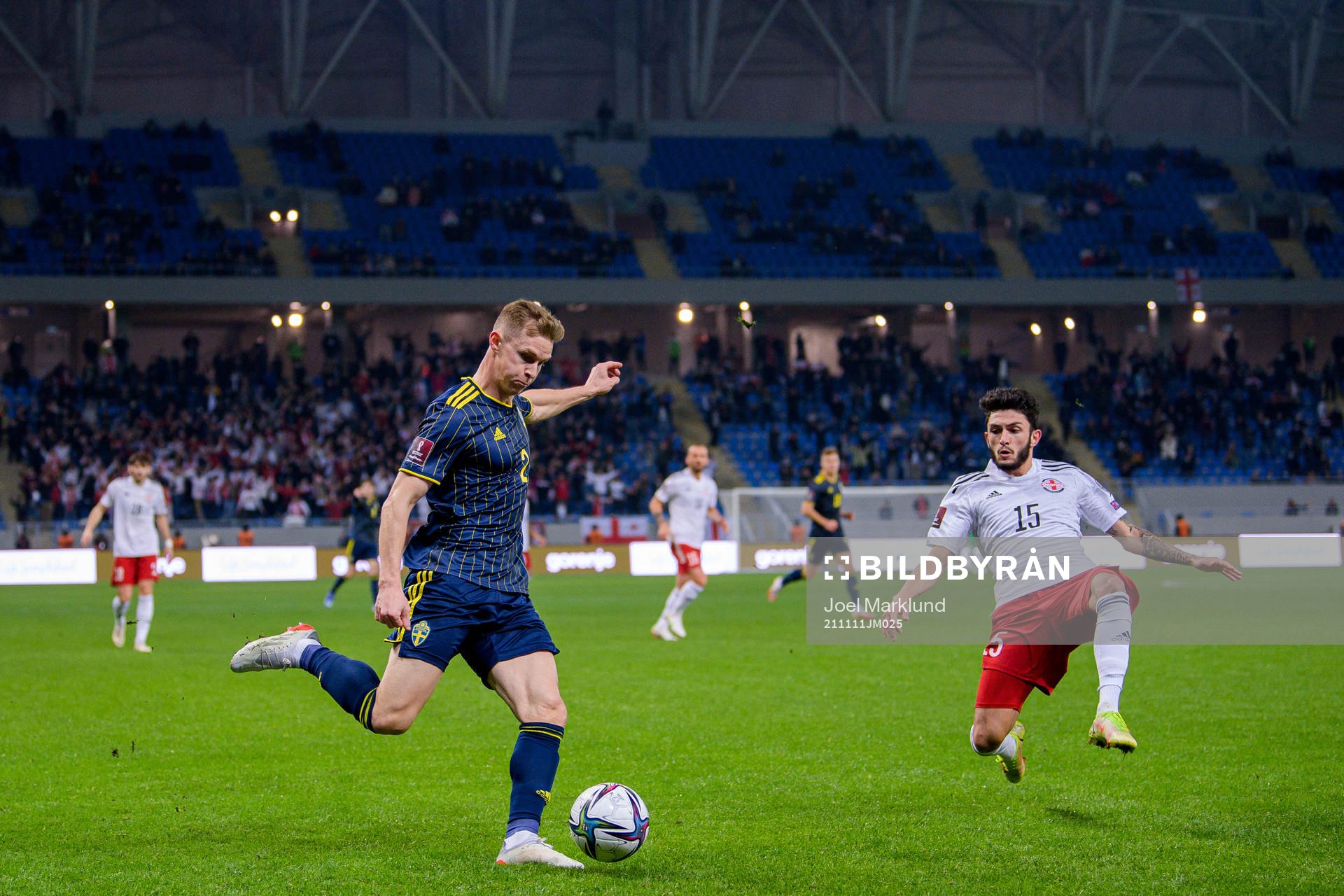 Emil Krafth of Sweden and Irakli Azarov of Georgia