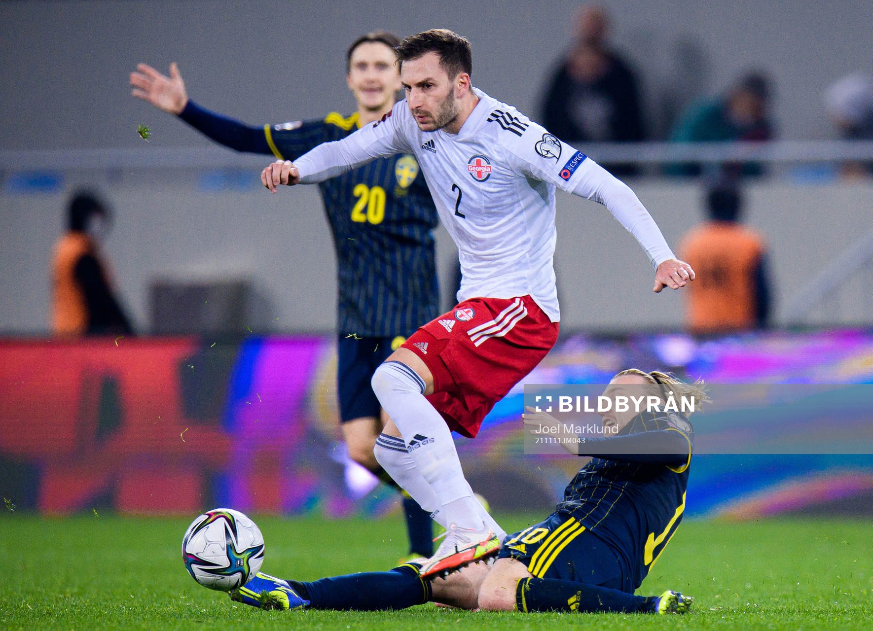 Otar Kakabadze of Georgia and Emil Forsberg of Sweden