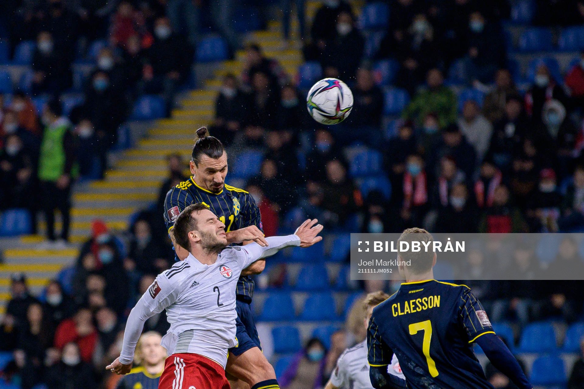 Otar Kakabadze of Georgia and Zlatan Ibrahimovic of Sweden