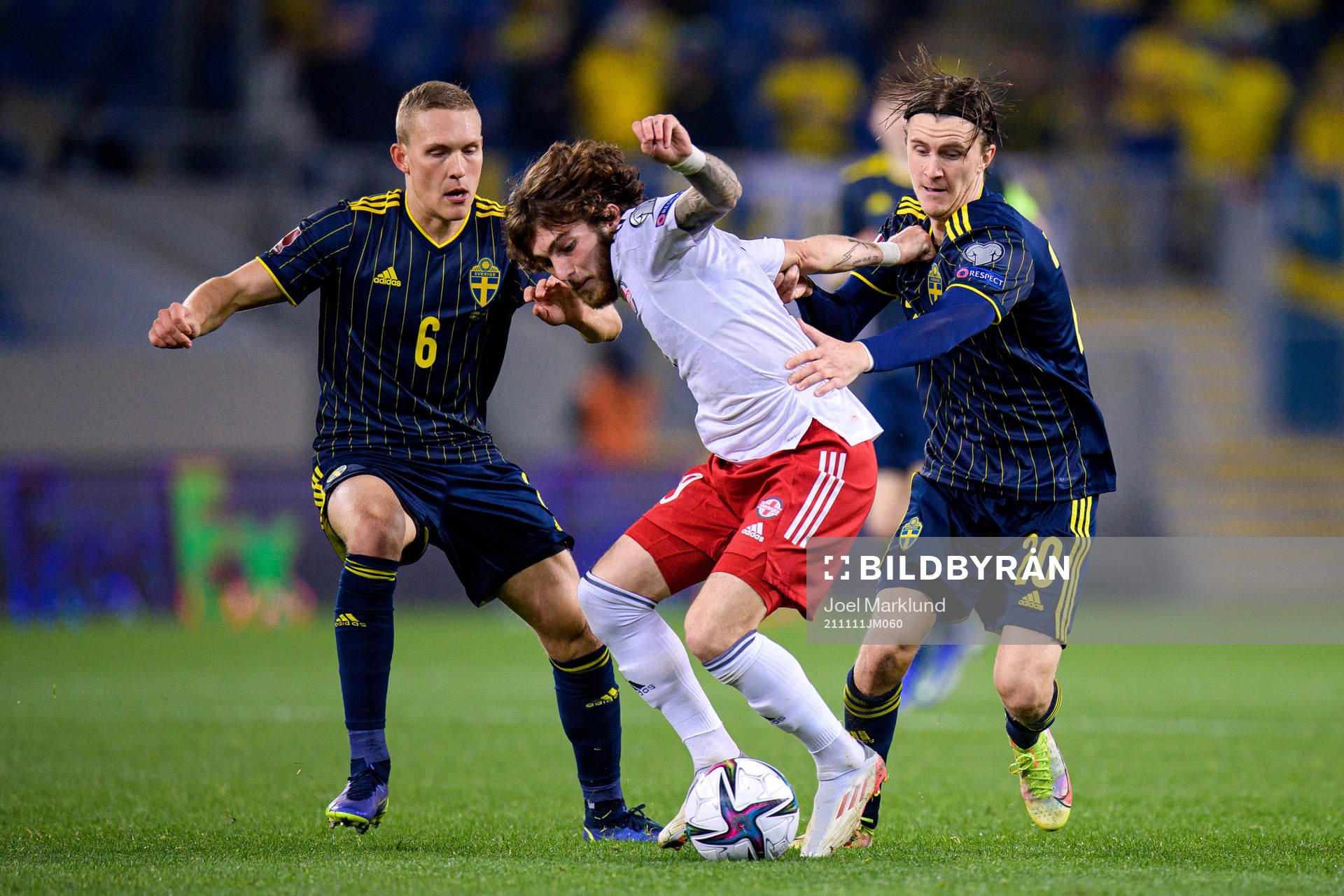Ludwig Augustinsson and Kristoffer Olsson of Sweden against