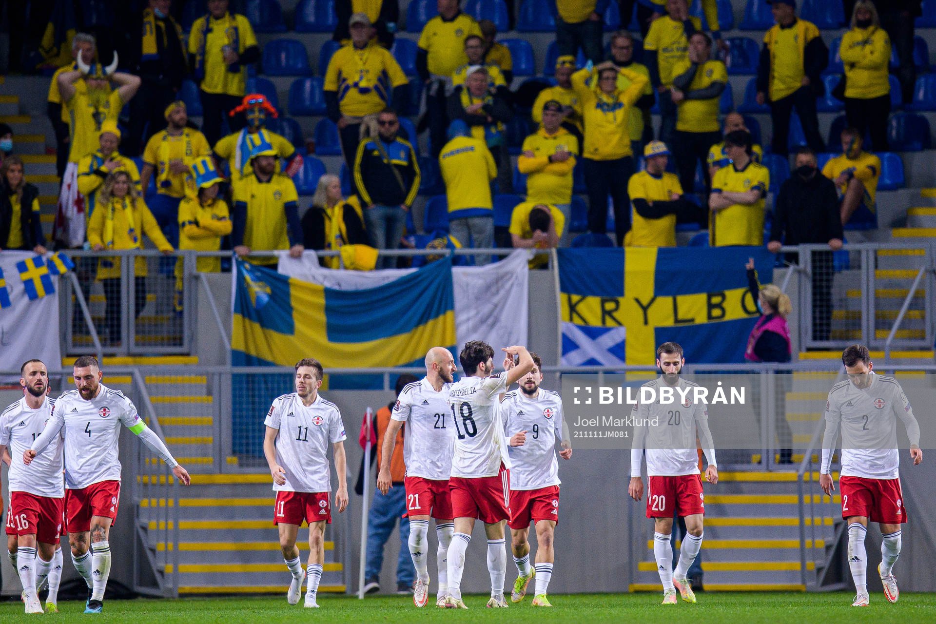 Khvicha Kvaratskhelia of Georgia celebrates the 2-0 goal