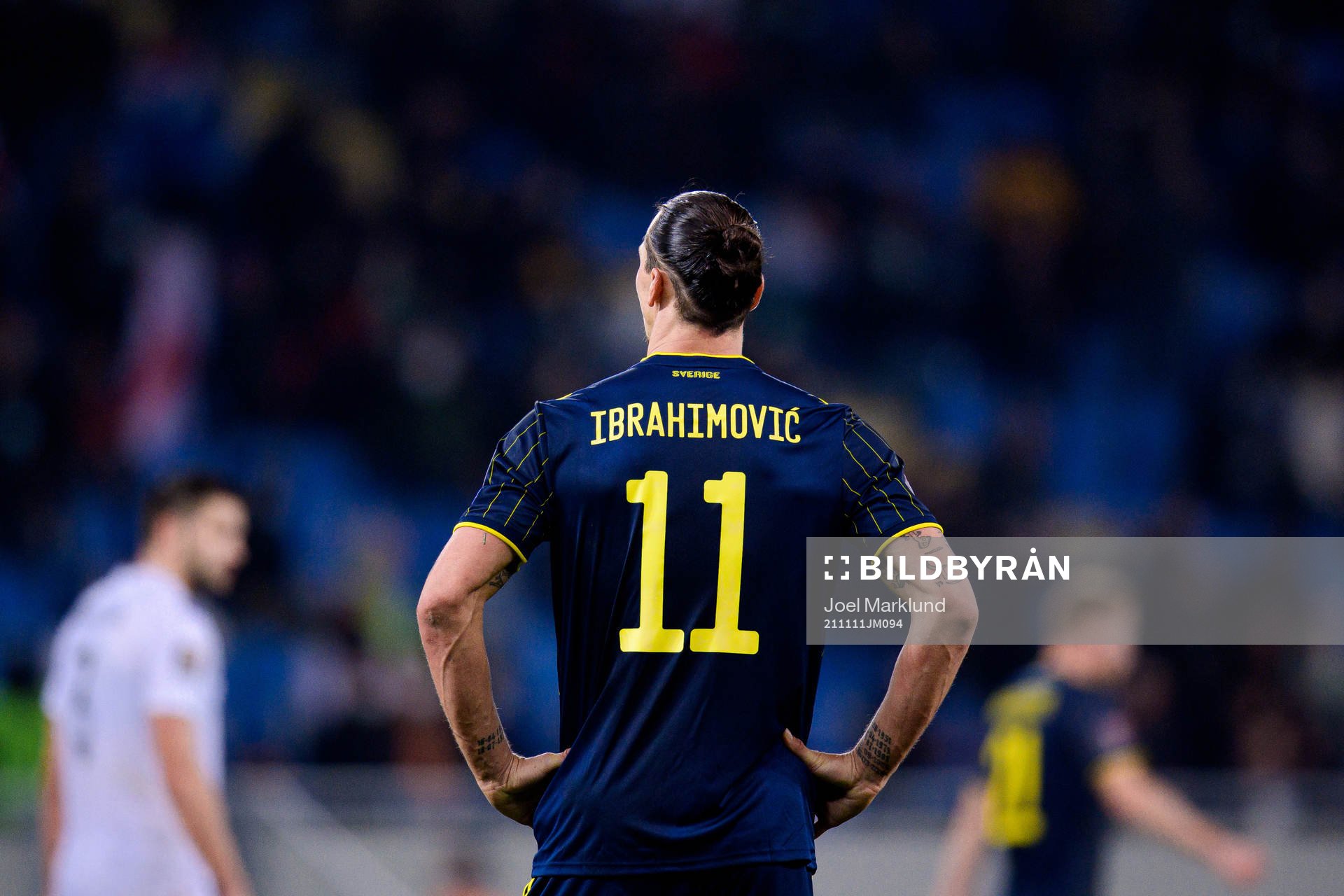 Zlatan Ibrahimovic of Sweden looks dejected