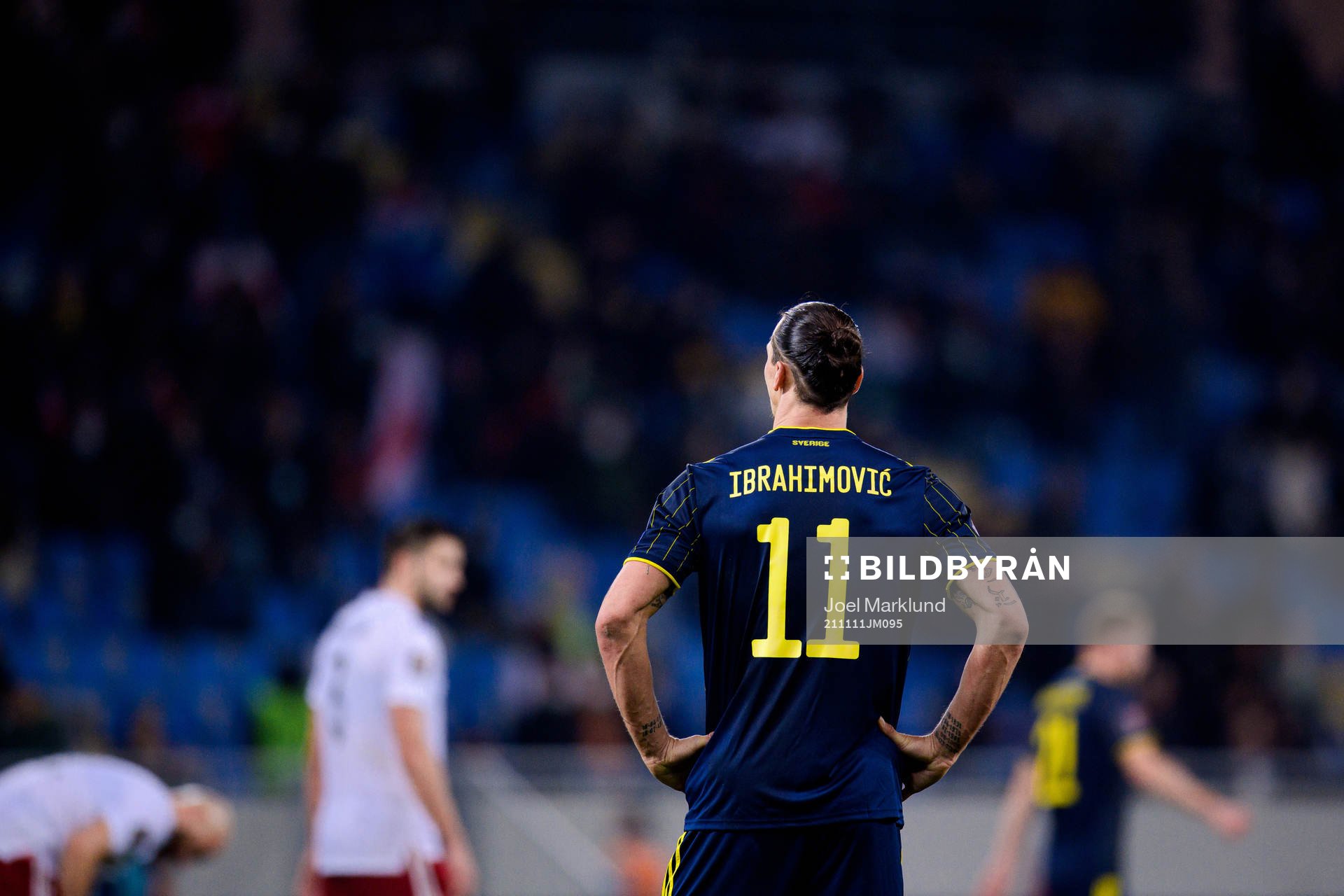 Zlatan Ibrahimovic of Sweden looks dejected