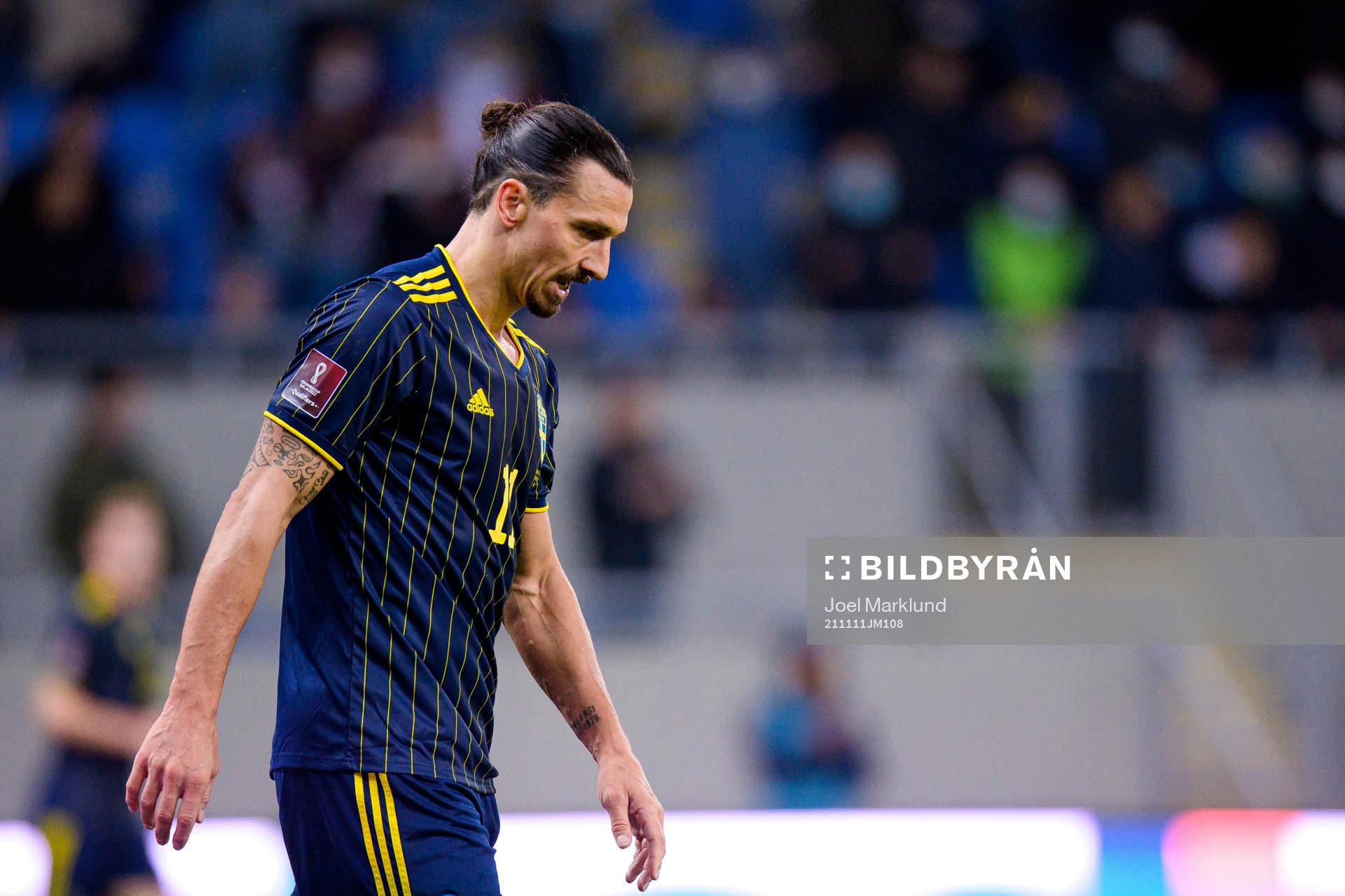 Zlatan Ibrahimovic of Sweden looks dejected