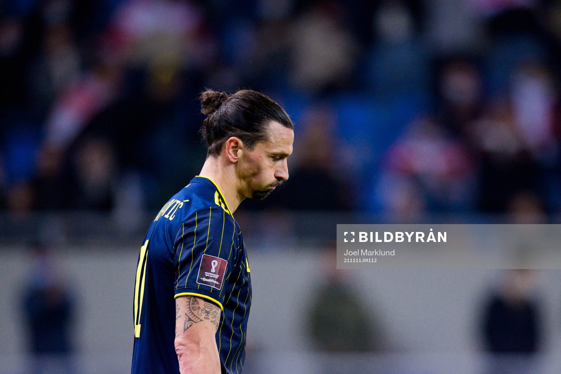 Zlatan Ibrahimovic of Sweden looks dejected