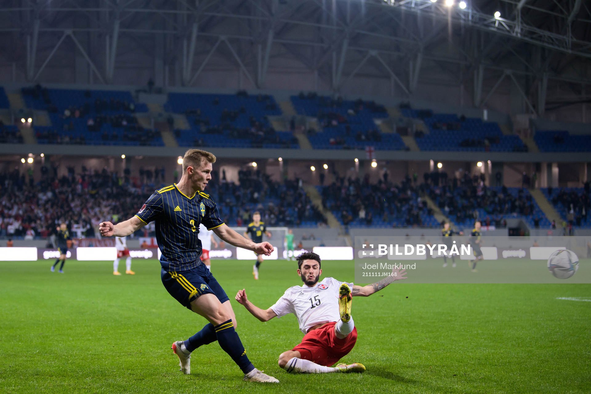 Emil Krafth of Sweden and Irakli Azarov of Georgia