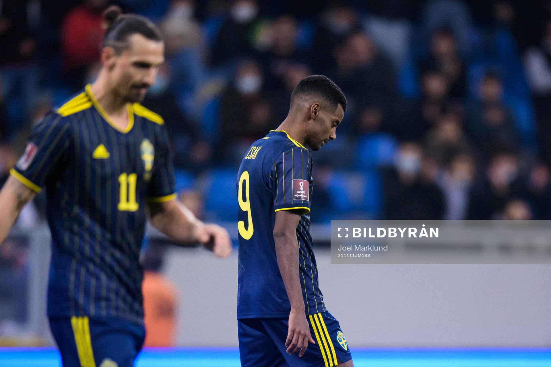 Alexander Isak of Sweden looks dejected