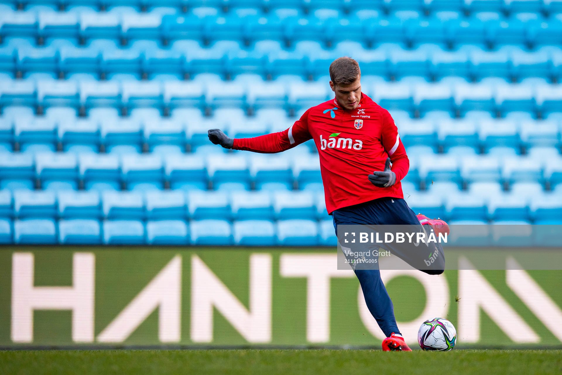Alexander Sørloth of the Norwegian national football team