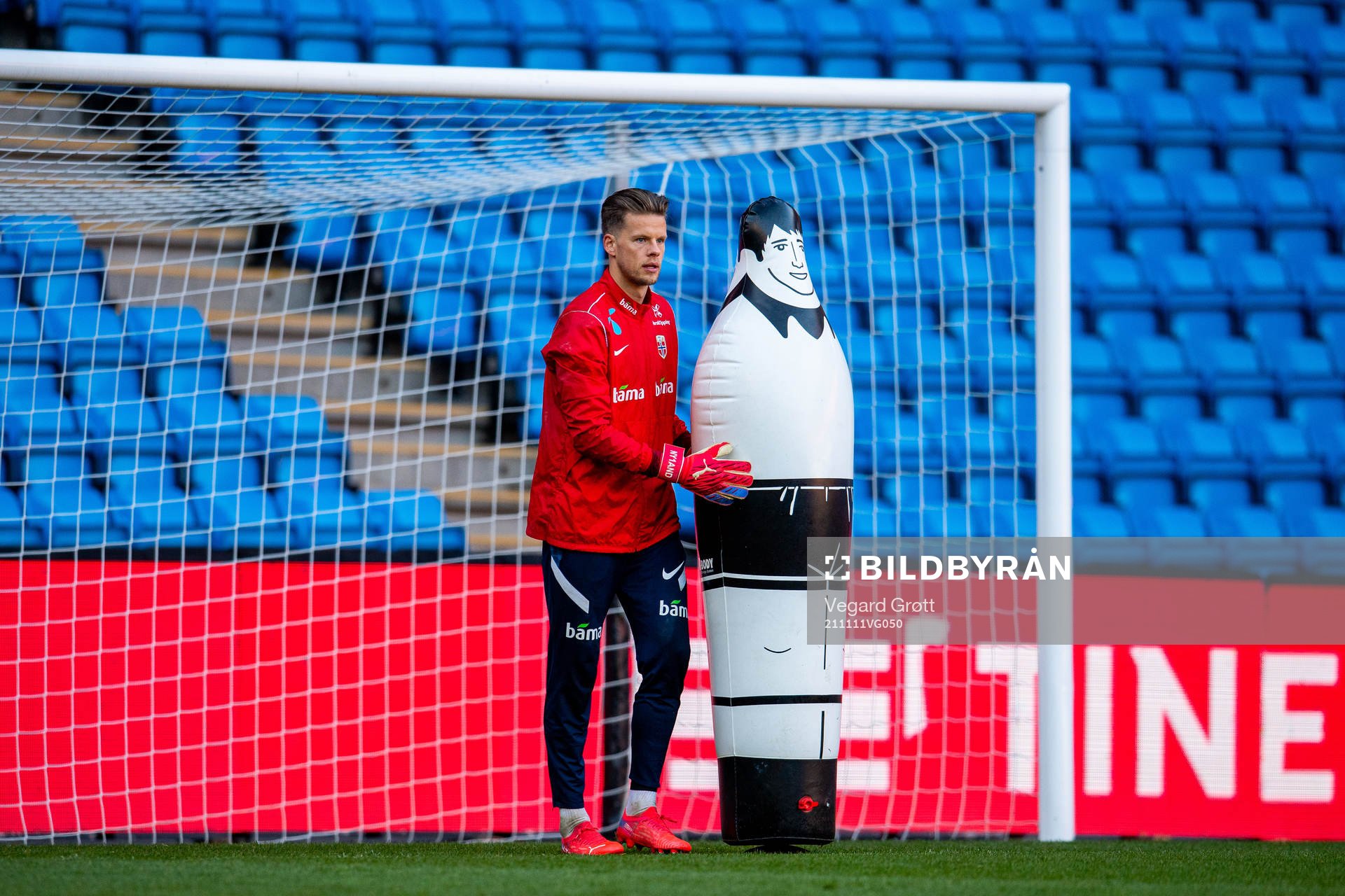 Goalkeeper Ørjan Håskjold Nyland of the Norwegian