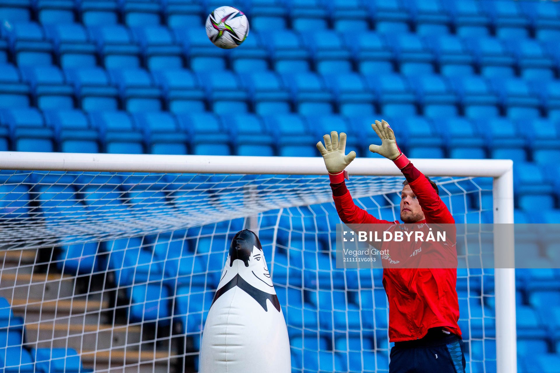 Goalkeeper Ørjan Håskjold Nyland of the Norwegian
