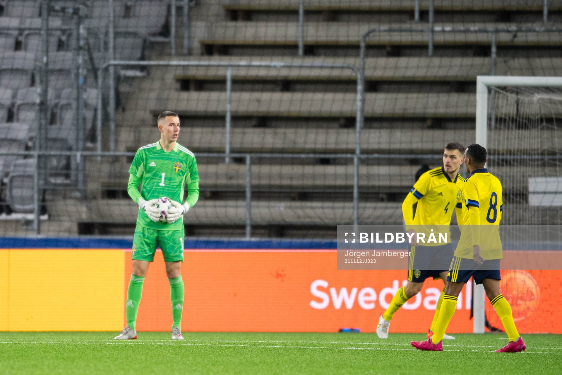 Goalkeeper Samuel Brolin of Sweden