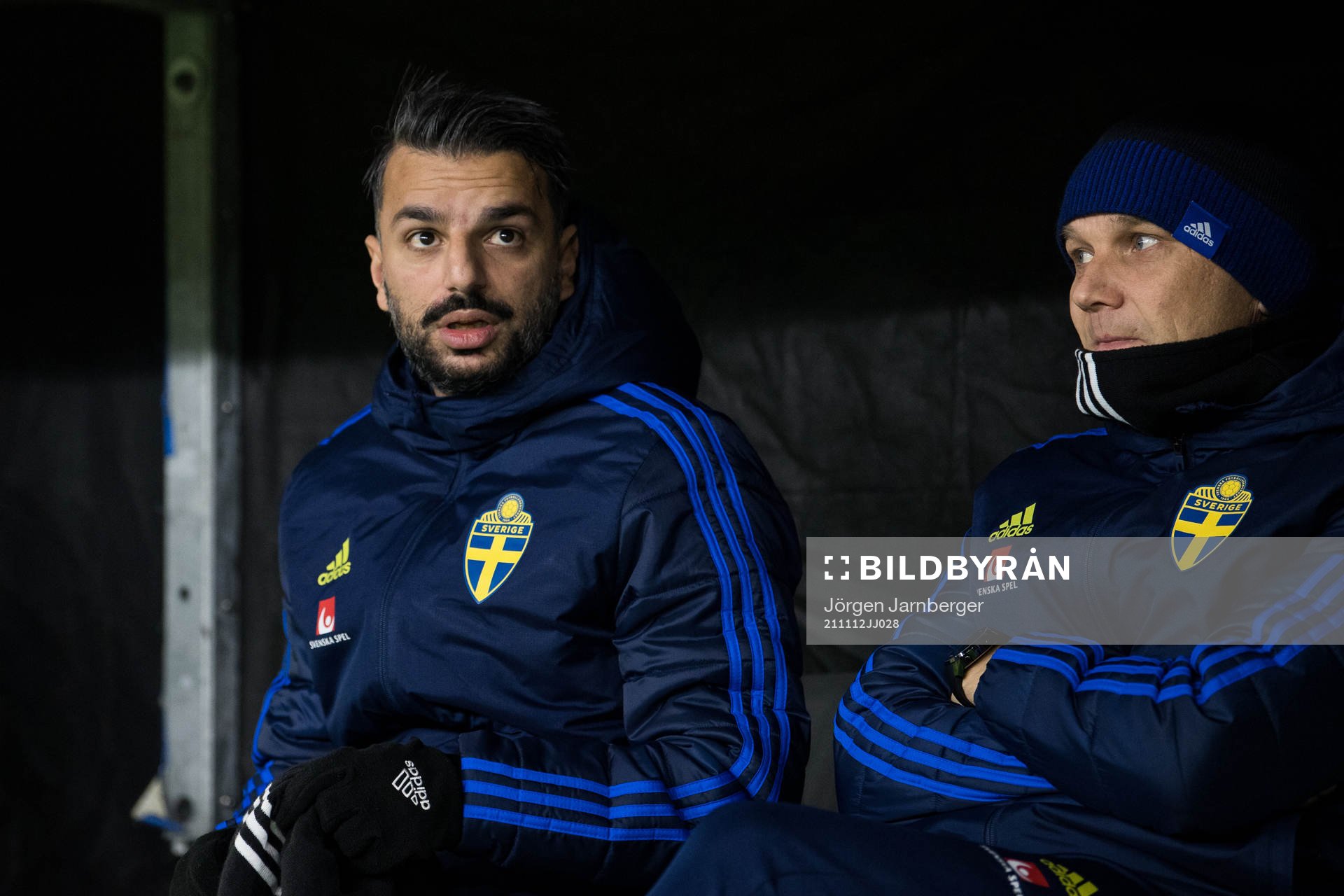Head coach Poya Asbaghi of Sweden during the UEFA European Under-21 Qualifier football match between Sweden and Bosnia-Herzegovina on November 12, 2021 in Borås.