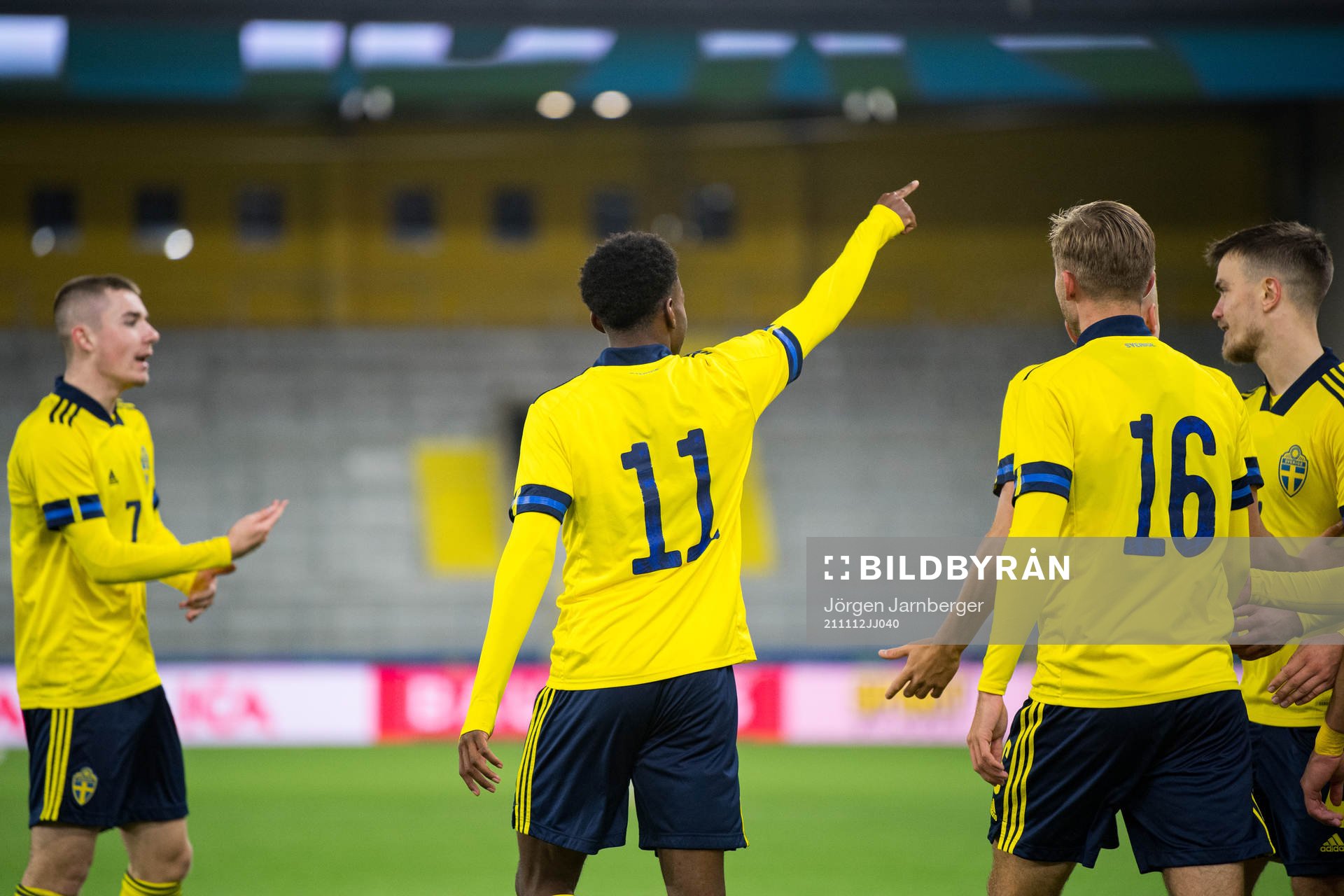 Anthony Elanga of Sweden celebrates