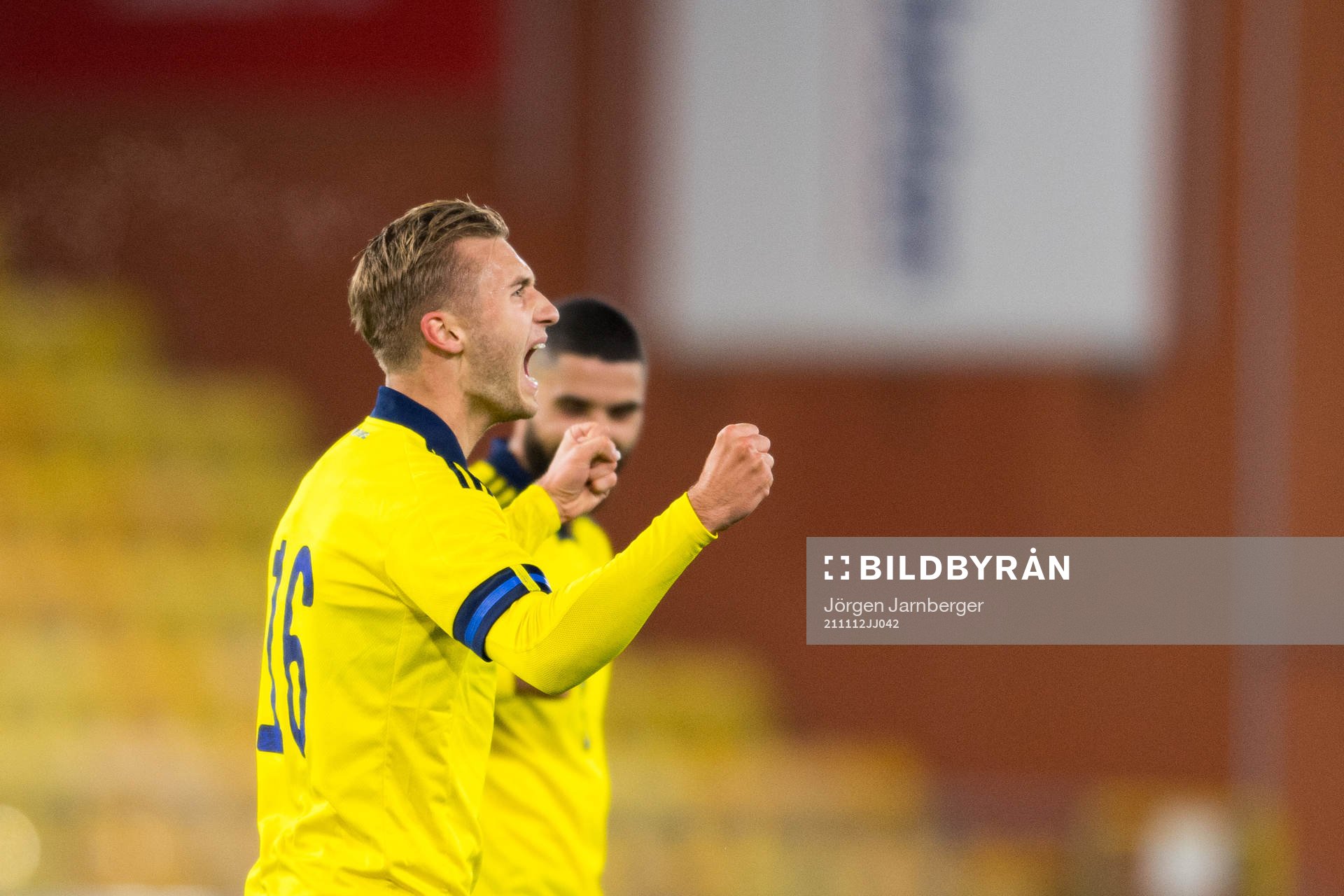 Benjamin Nygren of Sweden celebrates