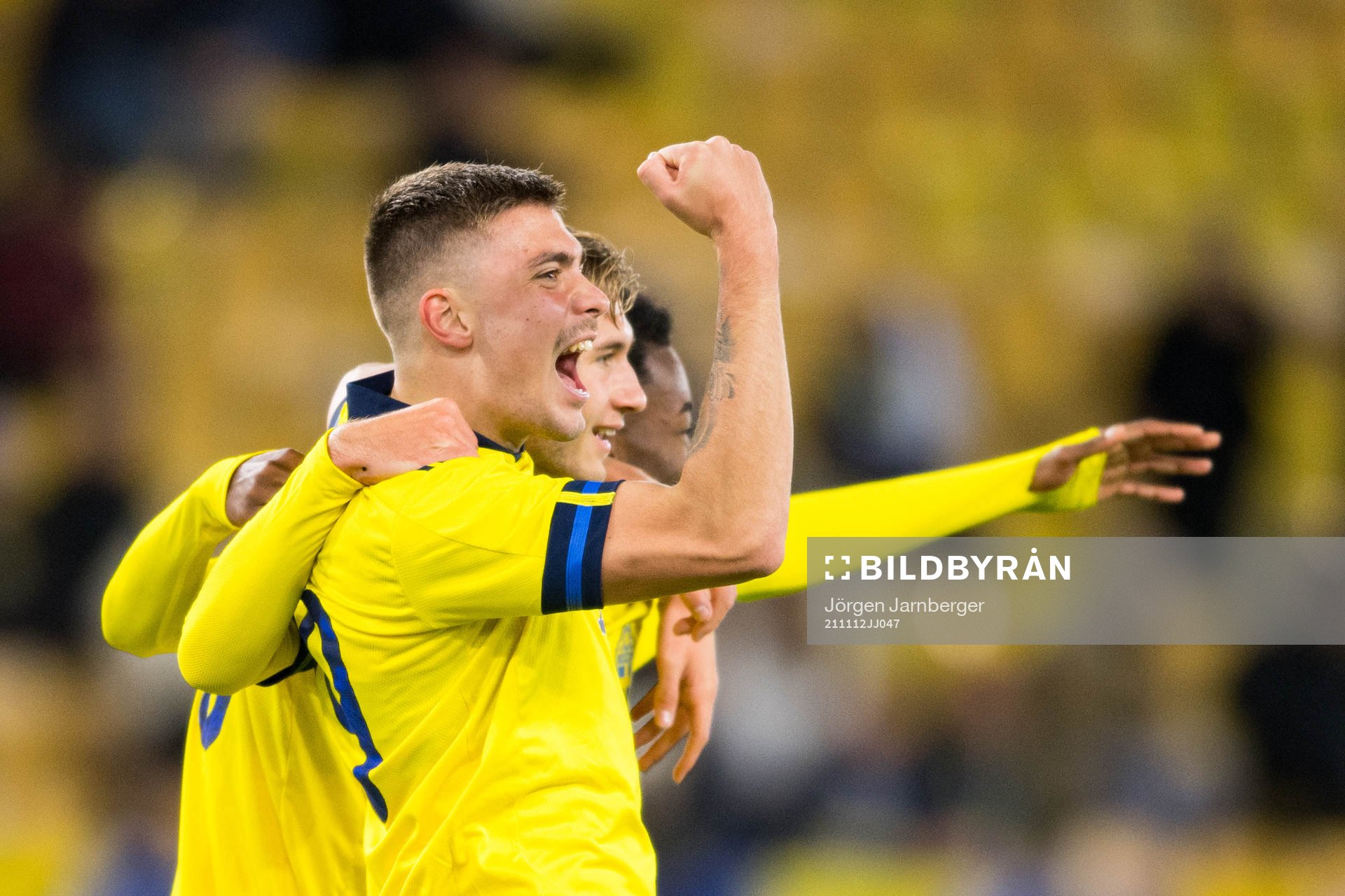 Tim Prica of Sweden celebrates