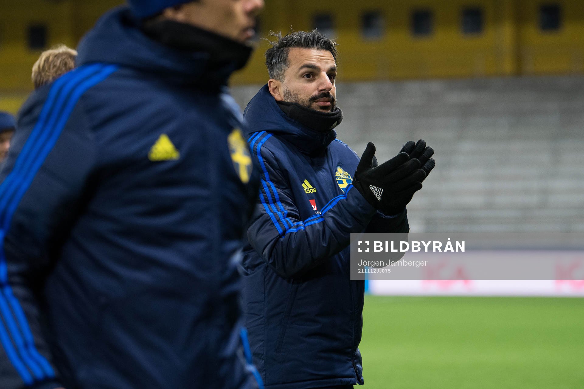 head coach Poya Asbaghi of Sweden celebrates