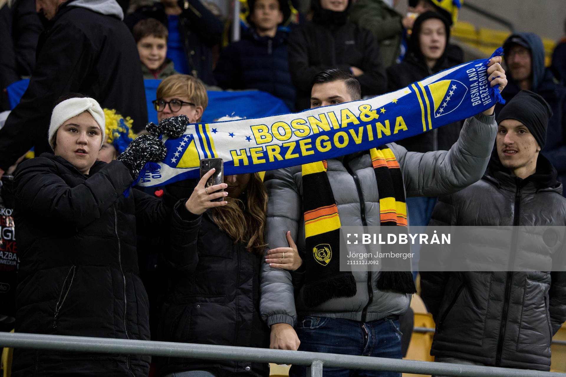 Spectators in the stand