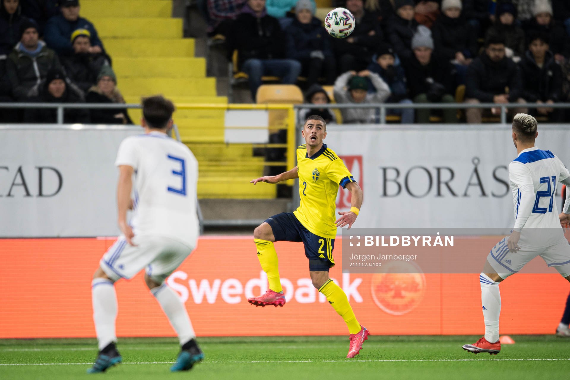Hussein Ali of Sweden during the UEFA European Under-21 Qualifier football match between Sweden and Bosnia-Herzegovina on November 12, 2021 in Borås.