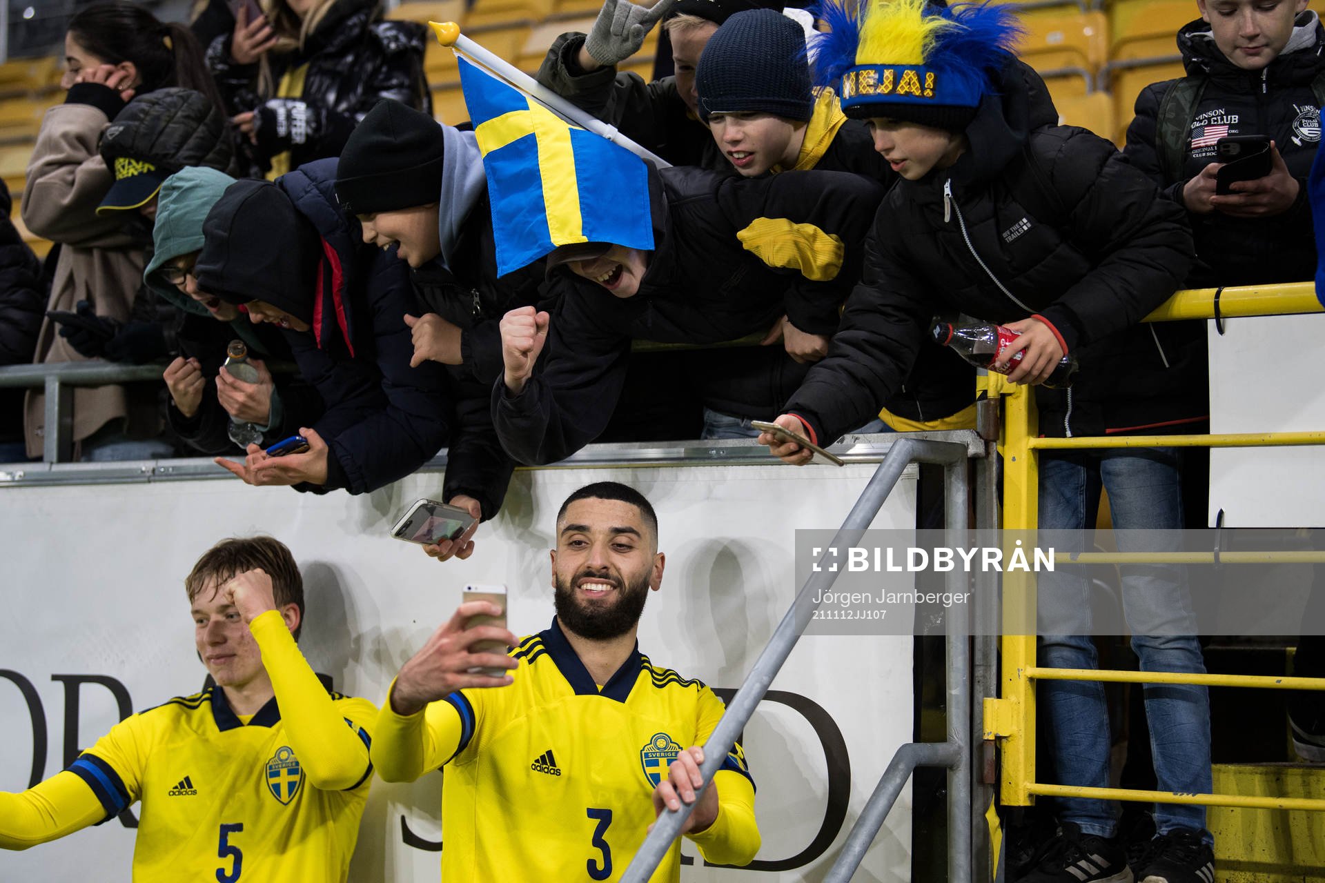 Daniel Svensson and Aiham Ousou of Sweden celebrates with