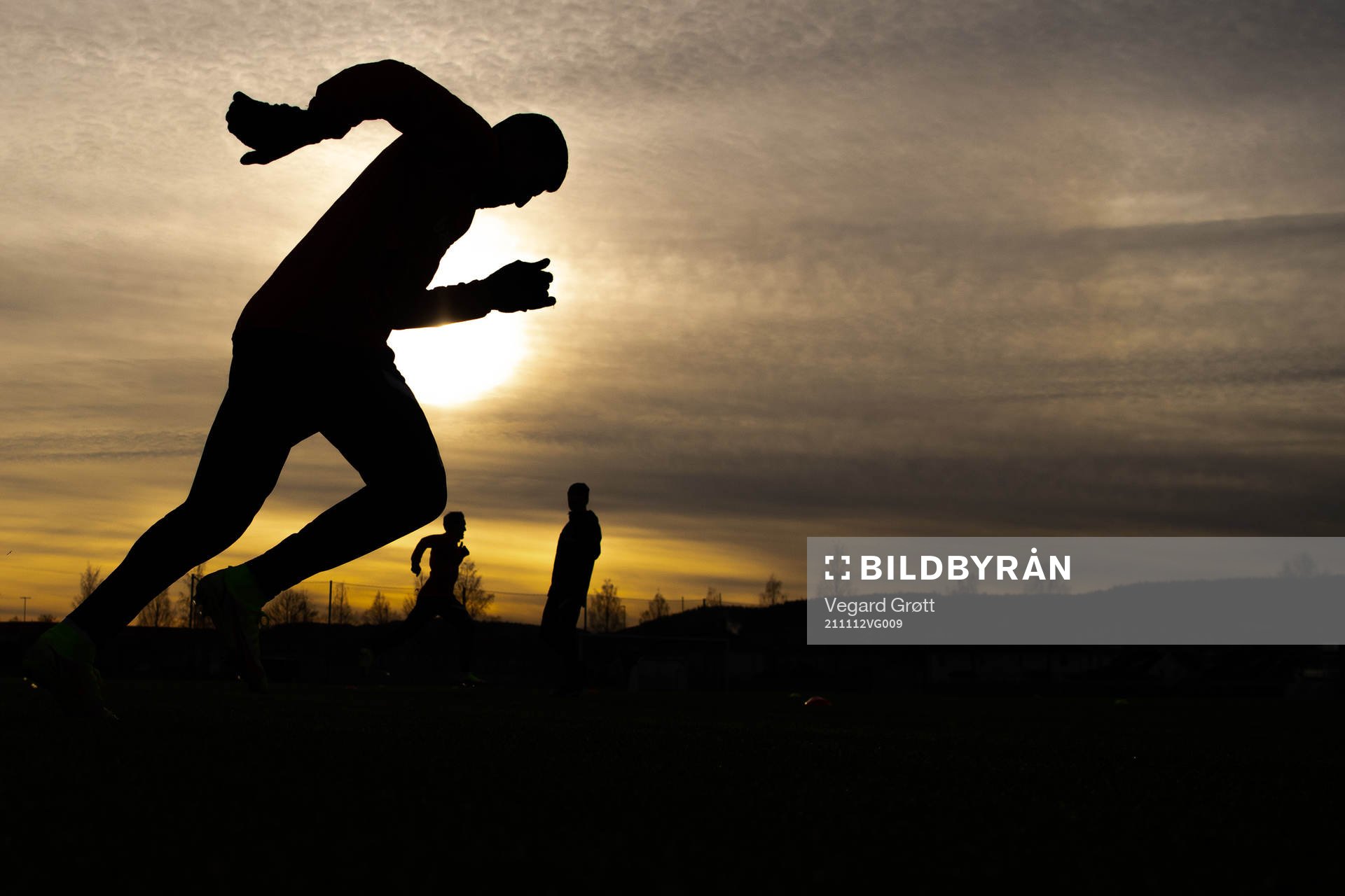 The silhouette of Mohamed Elyounoussi of the Norwegian