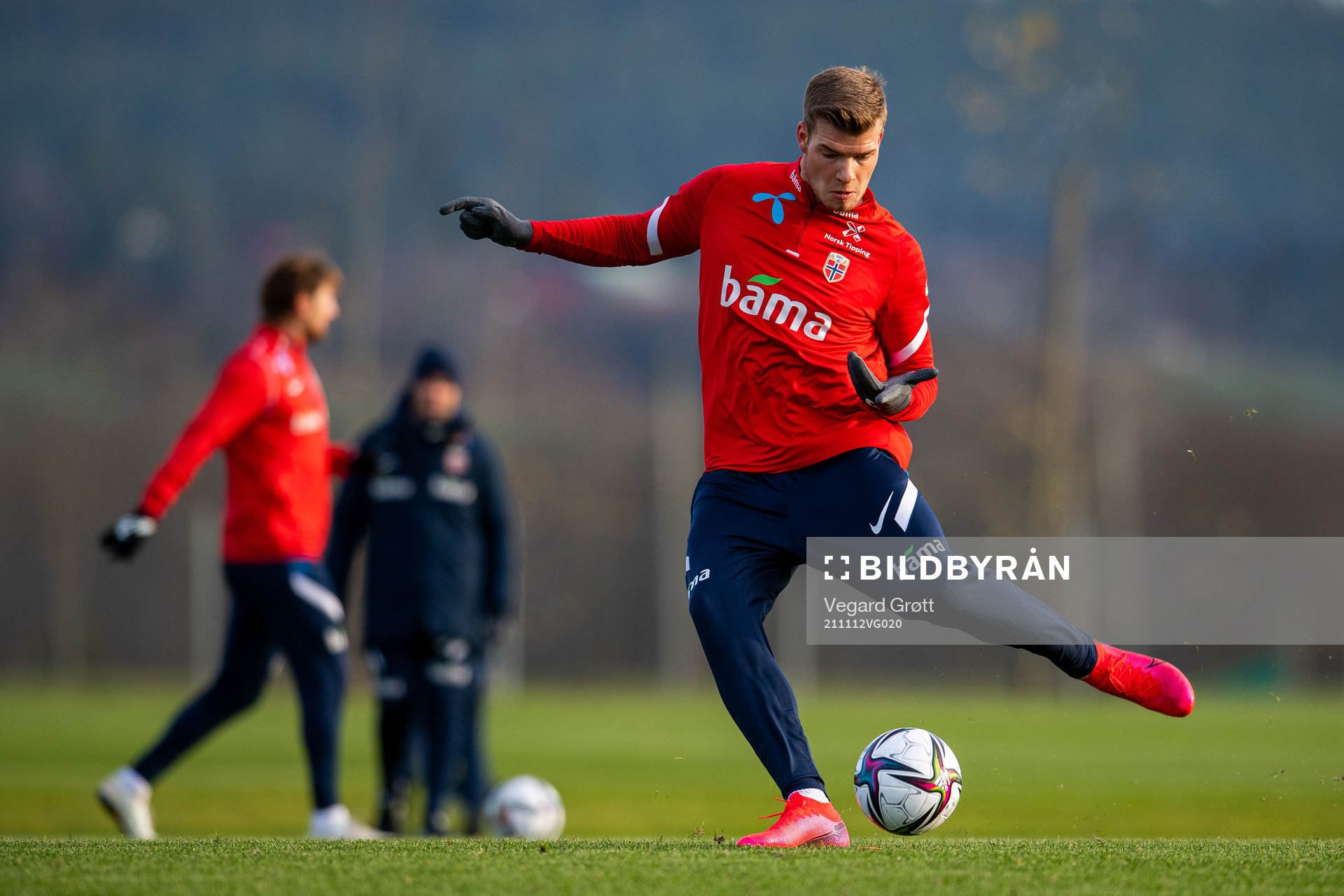 Alexander Sørloth of the Norwegian national football team