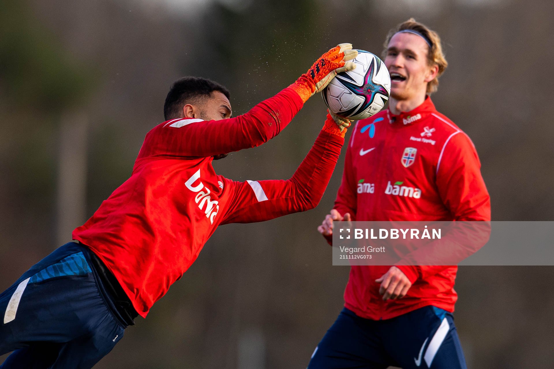 Goalkeeper Sten Grytebust of the Norwegian national