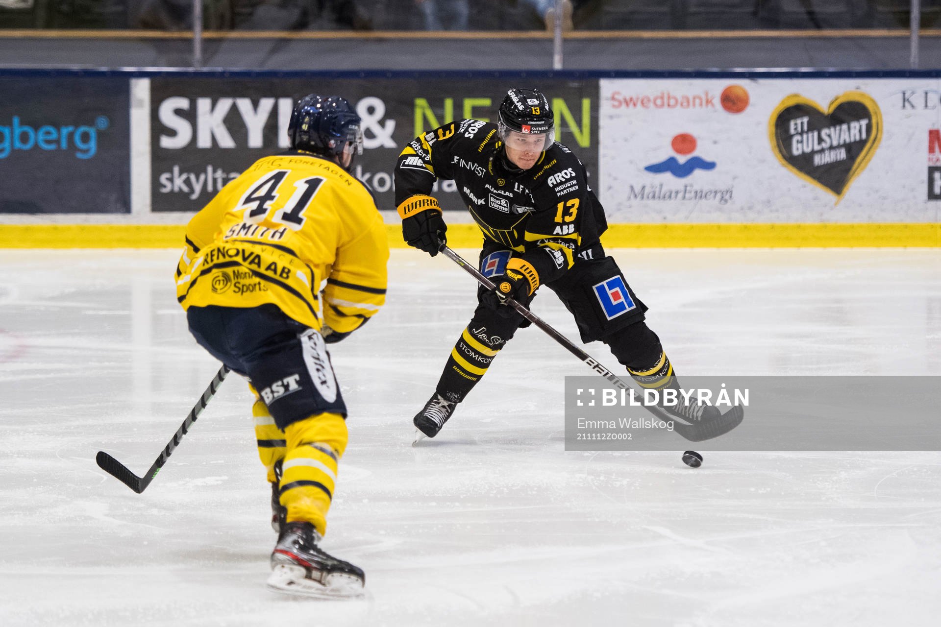 Södertäljes Colin Smith och Västerås Mikael Hakkarainen