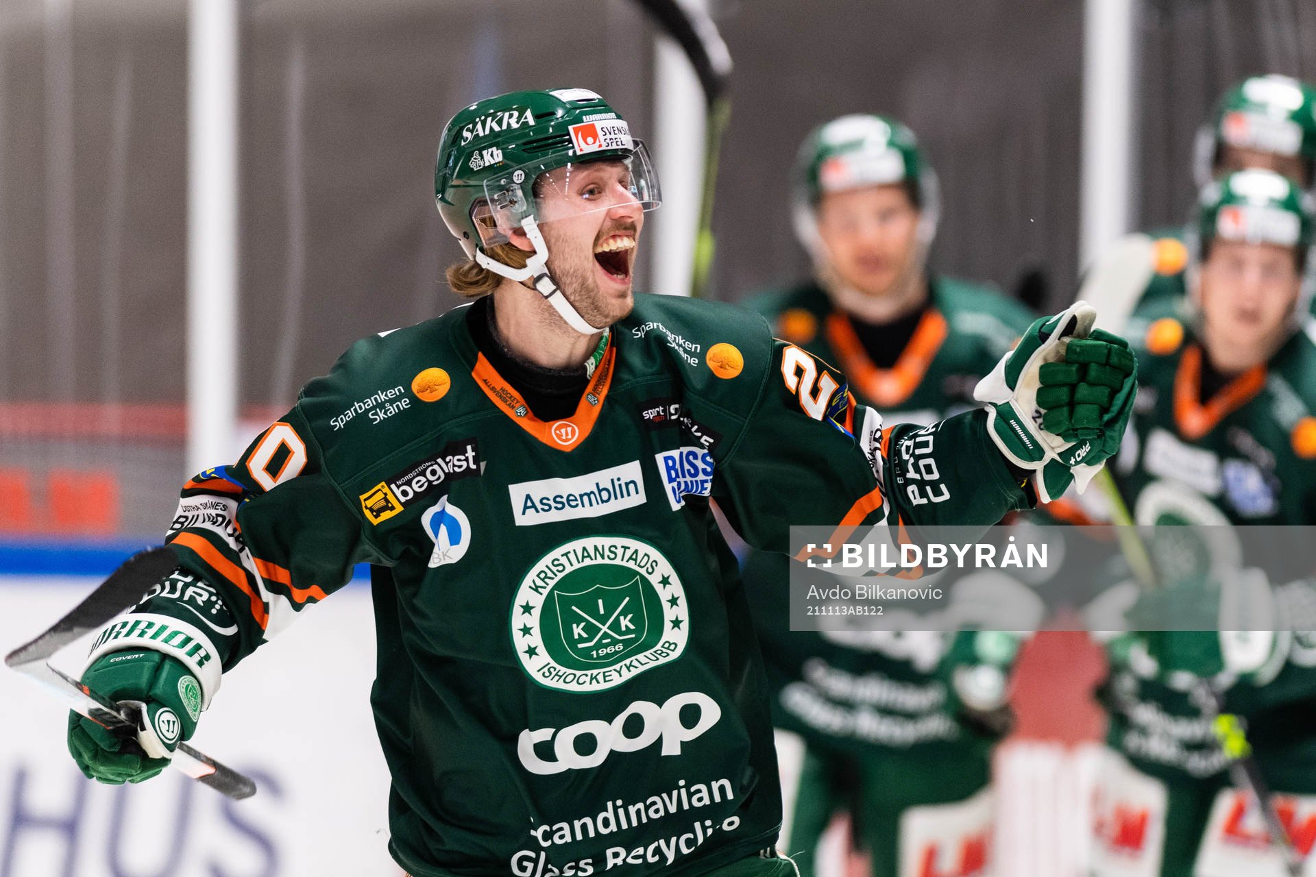 Kristianstads Erik Flood jublar