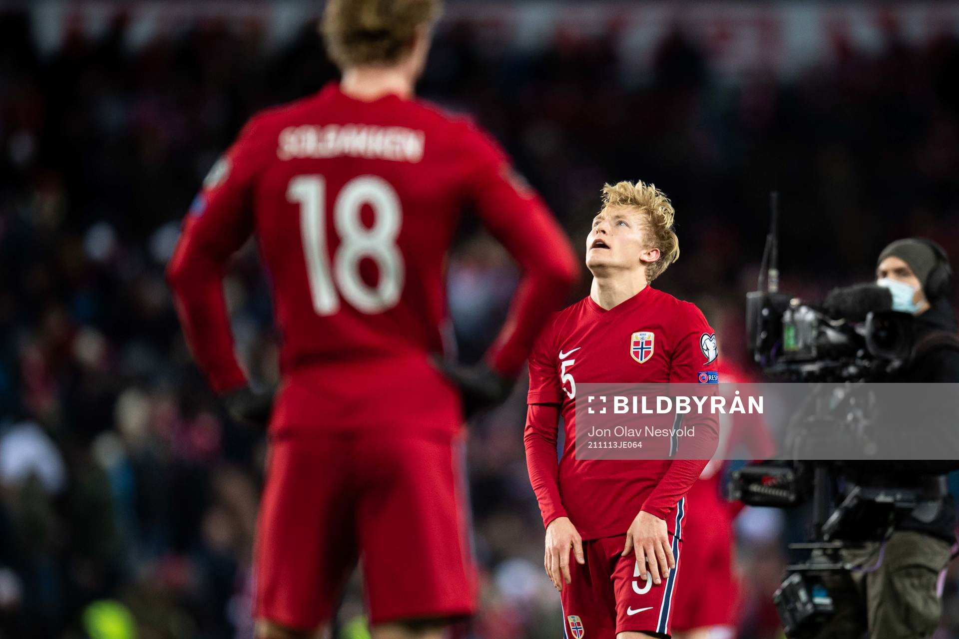 Birger Meling of Norway looks dejected