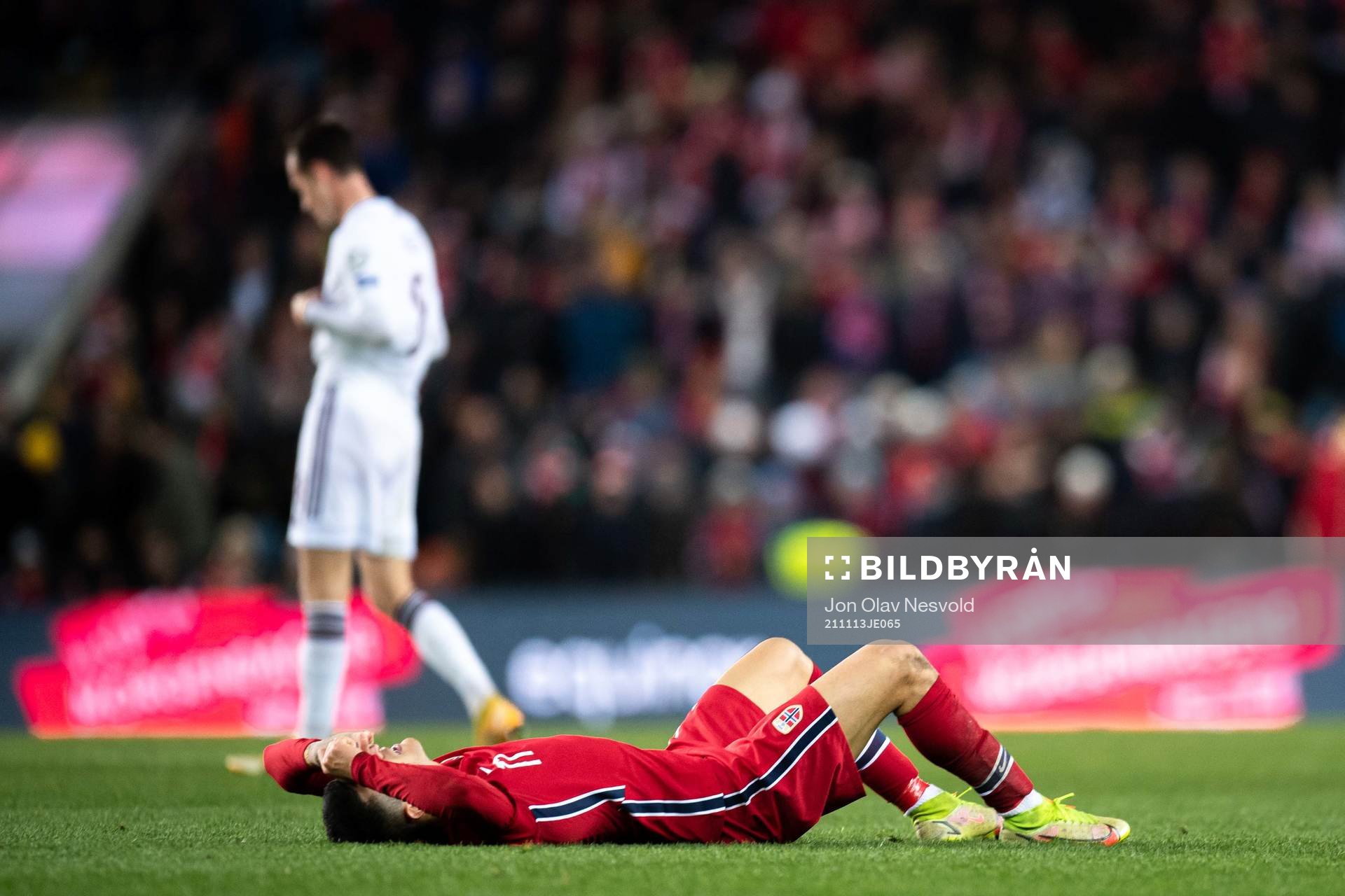 Mohamed Elyounoussi of Norway looks dejected