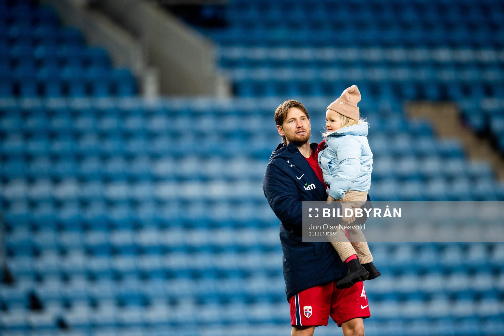 Stefan Strandberg of Norway with his daughter