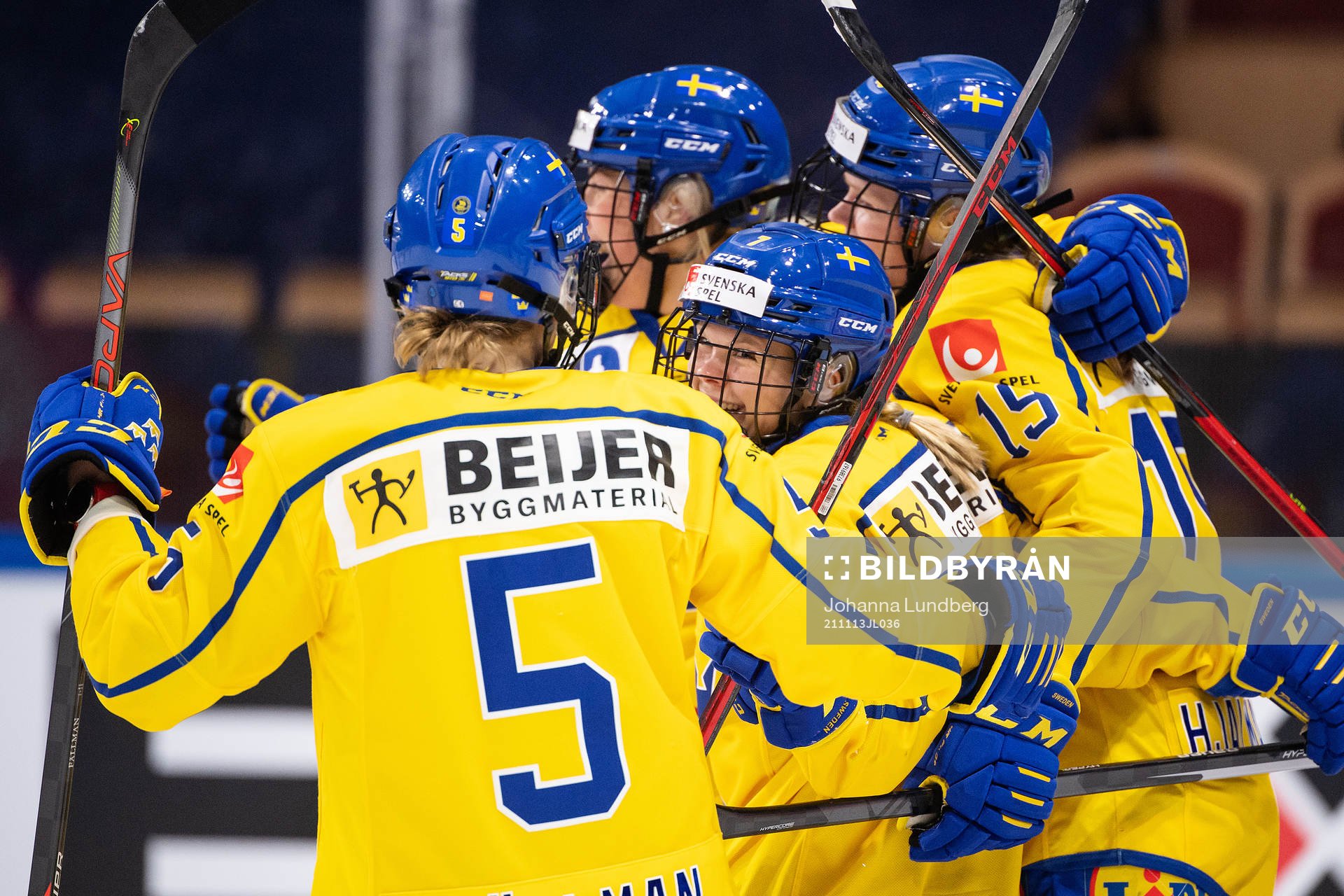 Linnea Hedin of Sweden celebrates