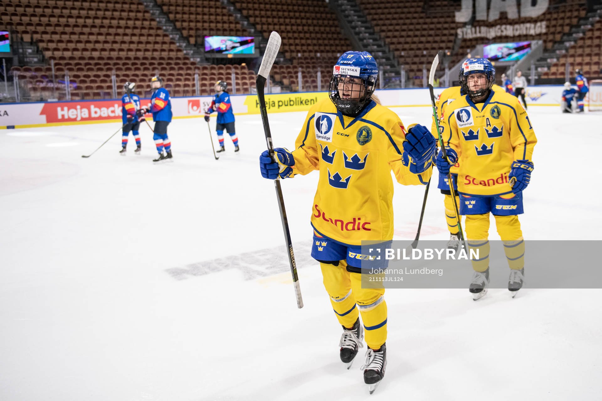 Sofie Lundin of Sweden celebrates
