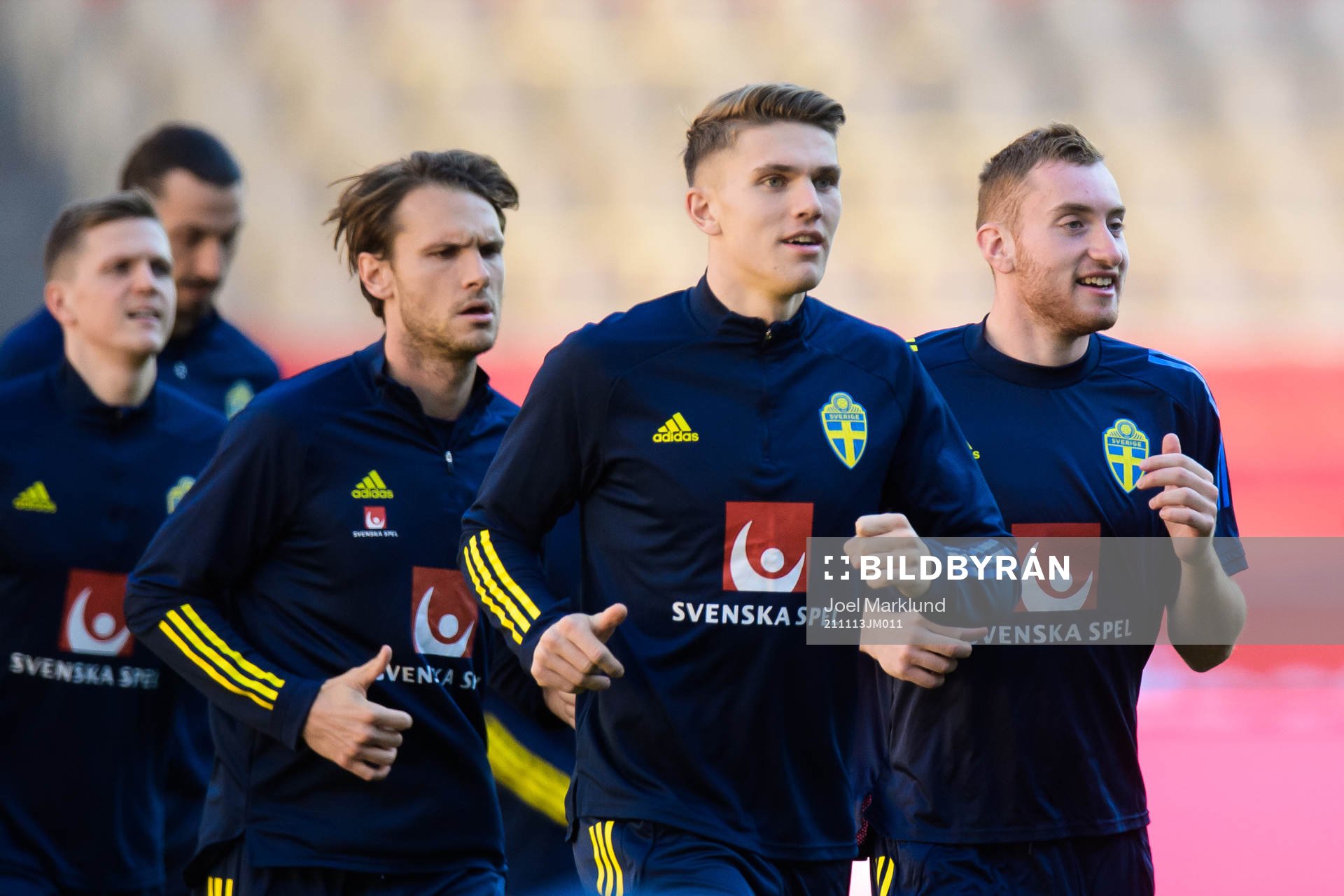 Albin Ekdal, Viktor Gyökeres and Dejan Kulusevski of the