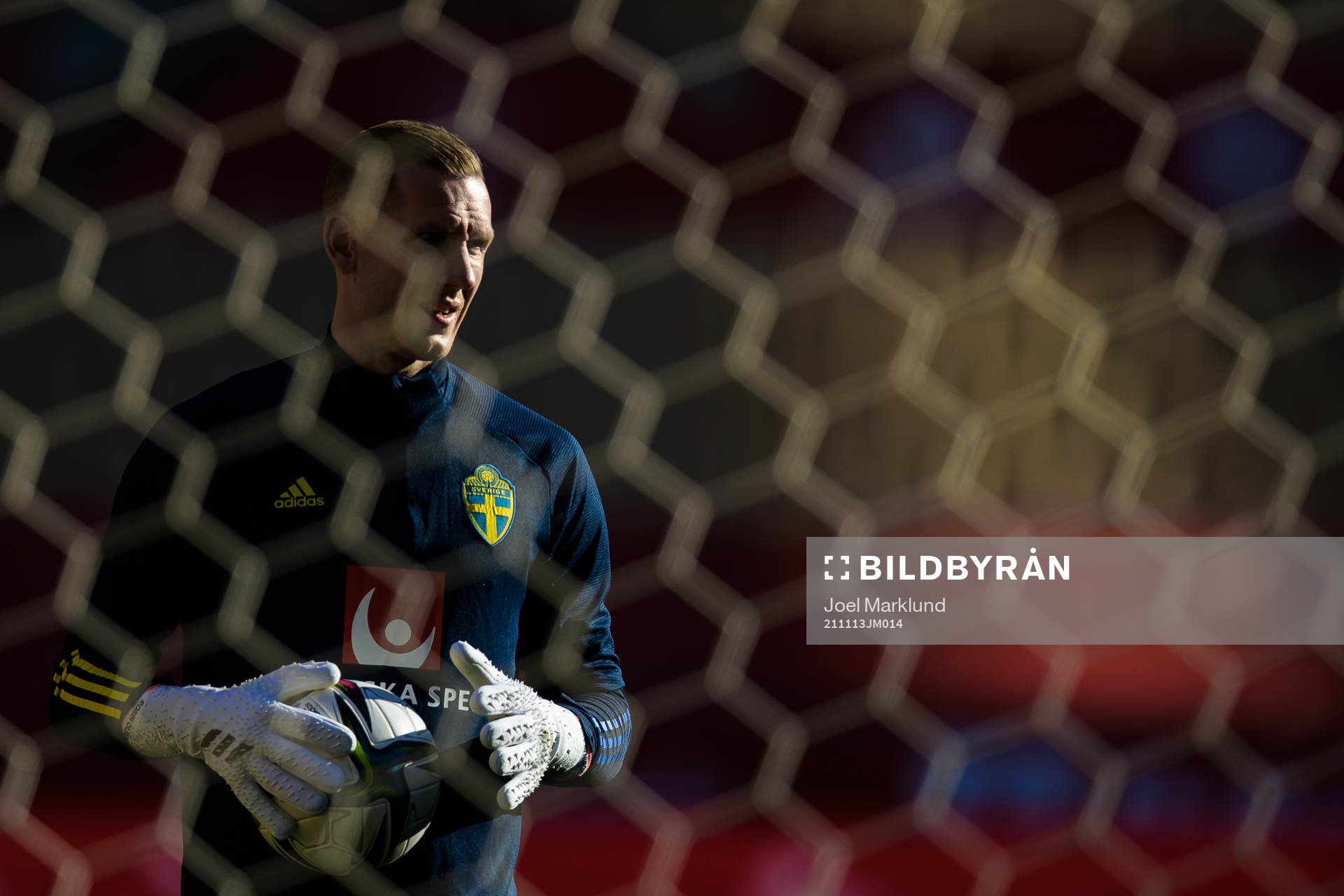 Robin Olsen of the Swedish national football team