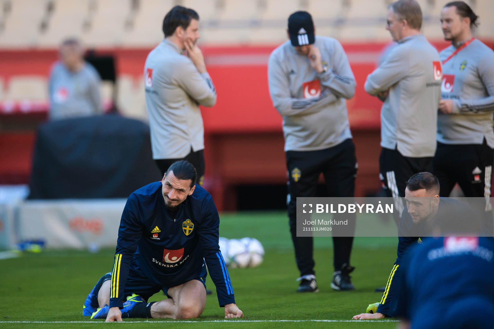 Zlatan Ibrahimovic and Alexander Milosevic of the Swedish