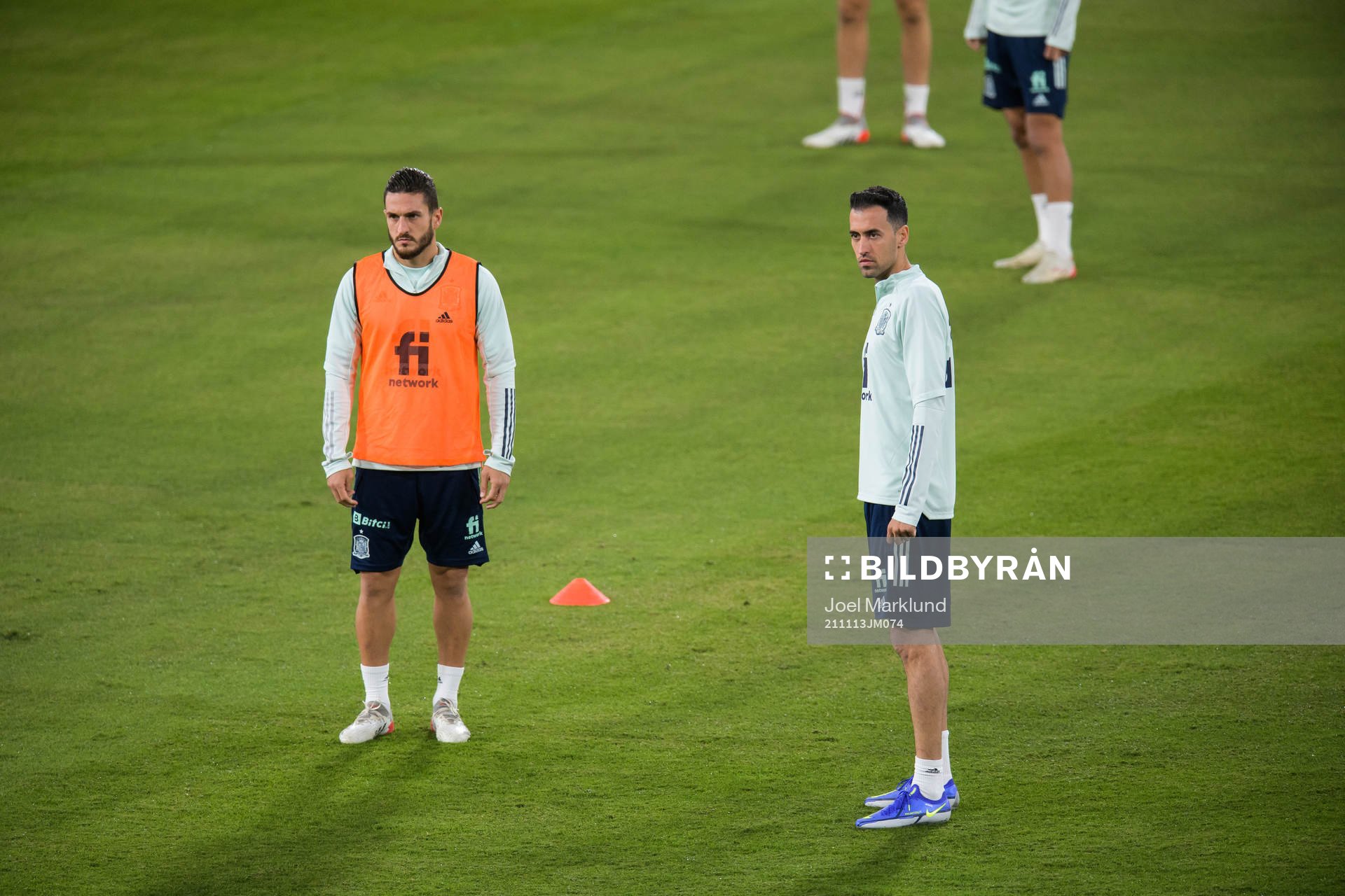 Sergio Busquets (R) of the Spanish national football team