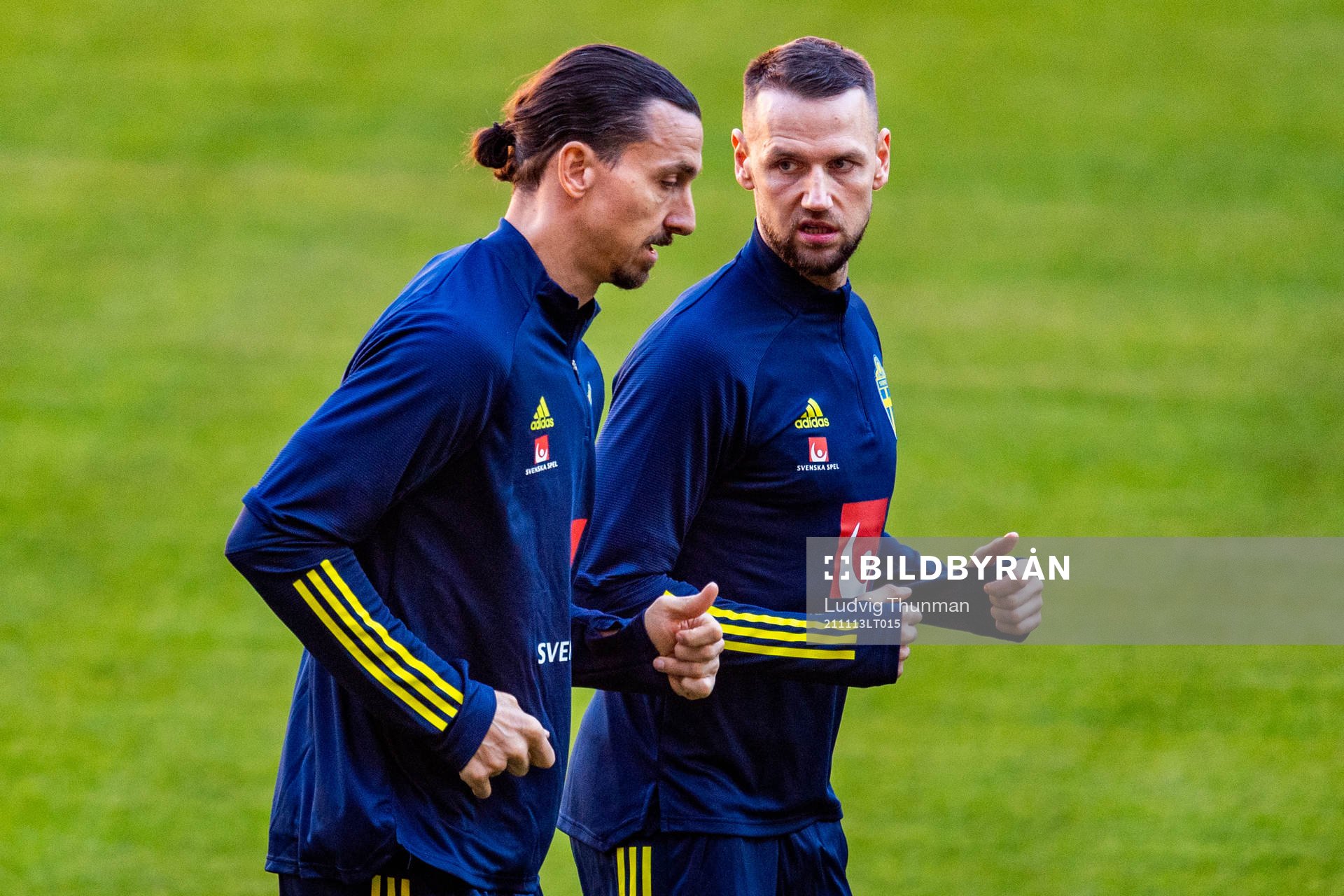 Zlatan Ibrahimovic and Alexander Milosevic of the Swedish