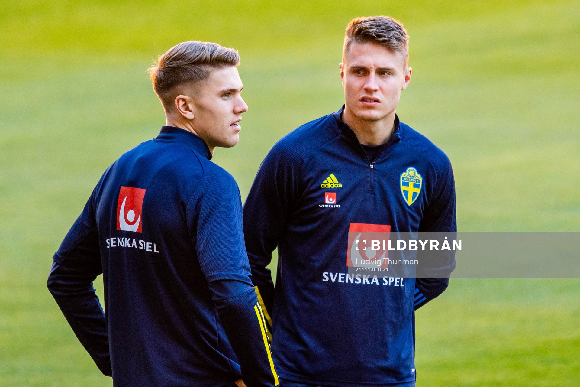 Viktor Gyökeres and Mattias Svanberg of the Swedish